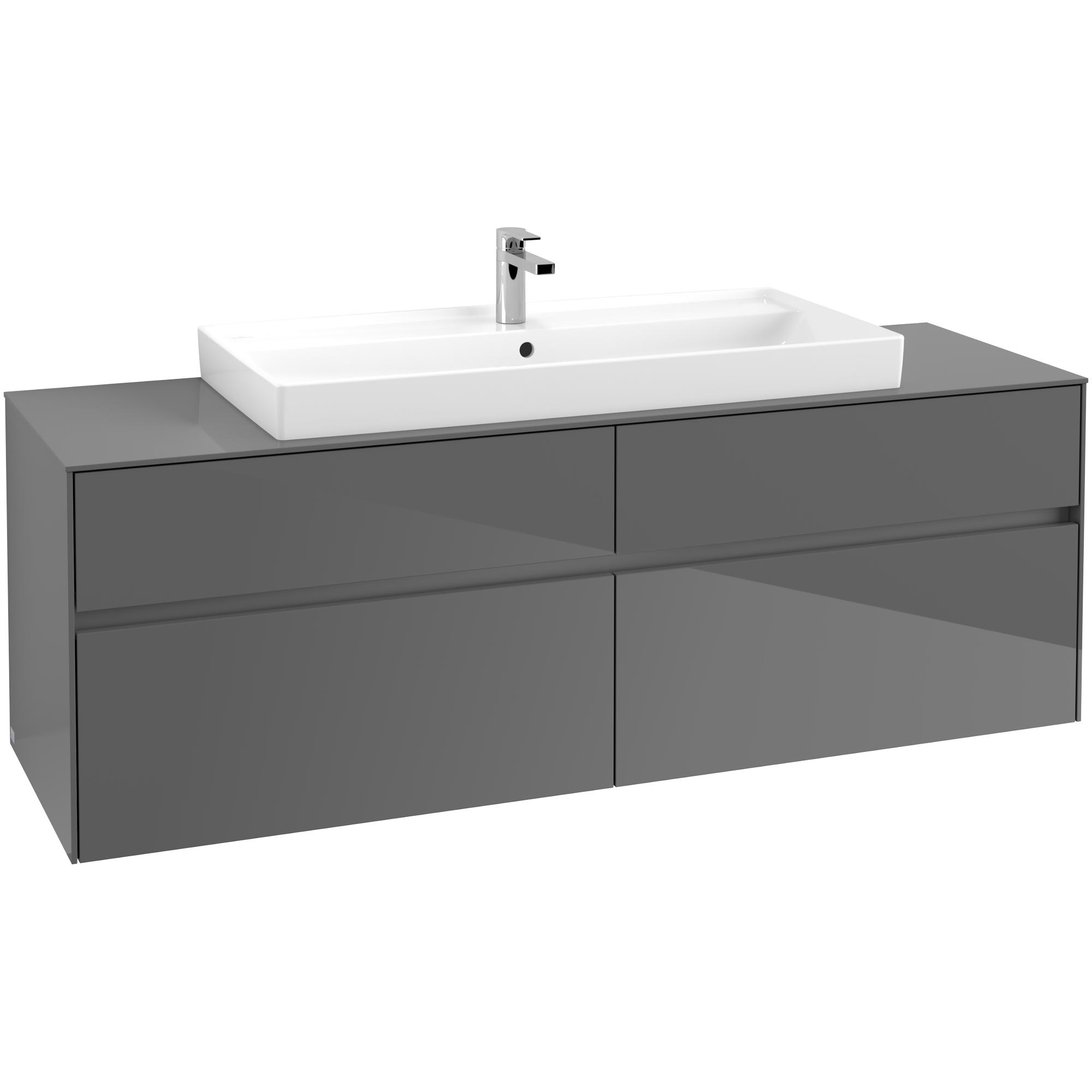 Tvättställsskåp Villeroy & Boch Collaro 160 cm med 4 Lådor för Ovanpåliggande Skåpstvättställ | badrum - badrumsmobler - tvattstallsskap-och-kommod | KakelKungen