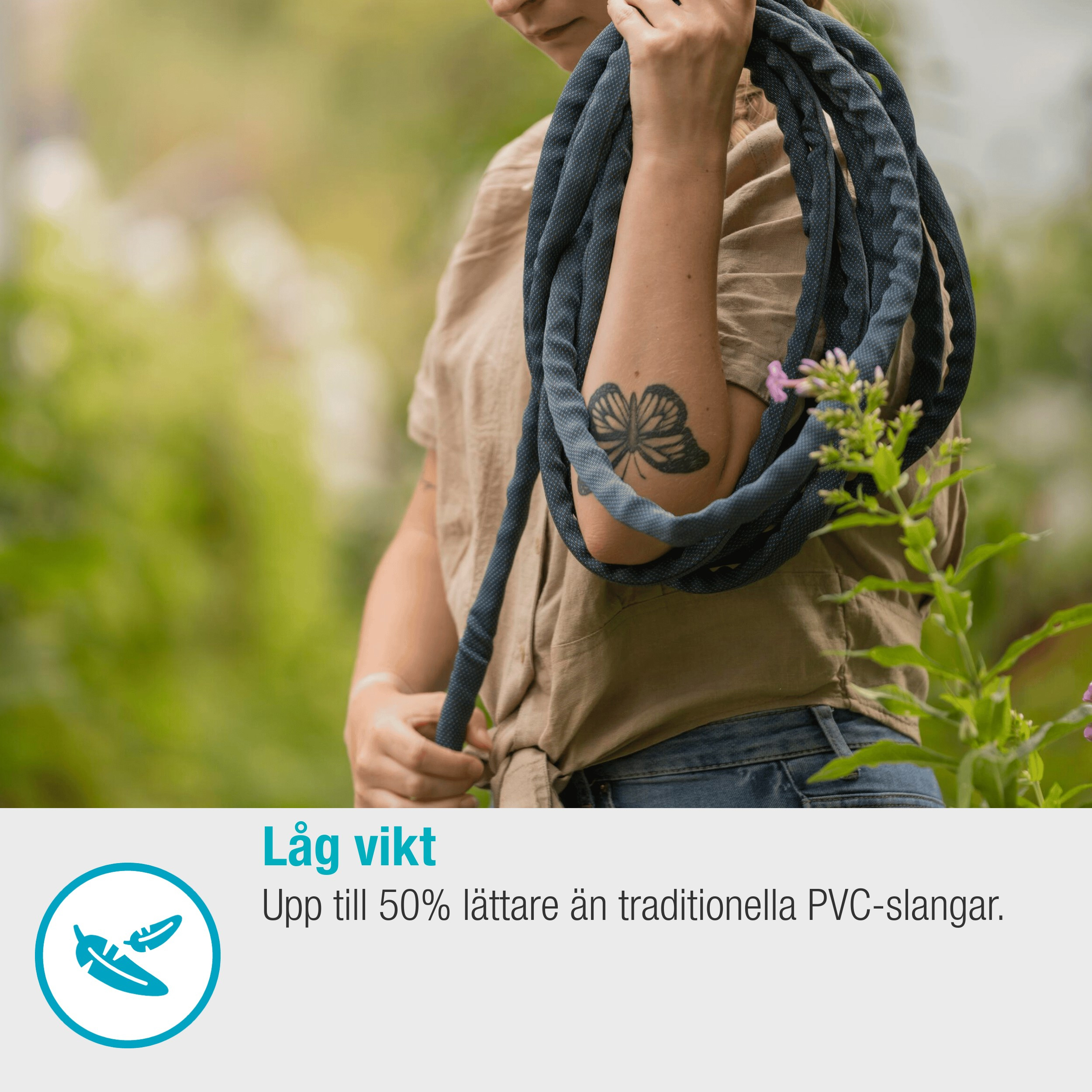 Tekstilslange Gardena Liano Xtreme 30 m Sett med Stråledyse