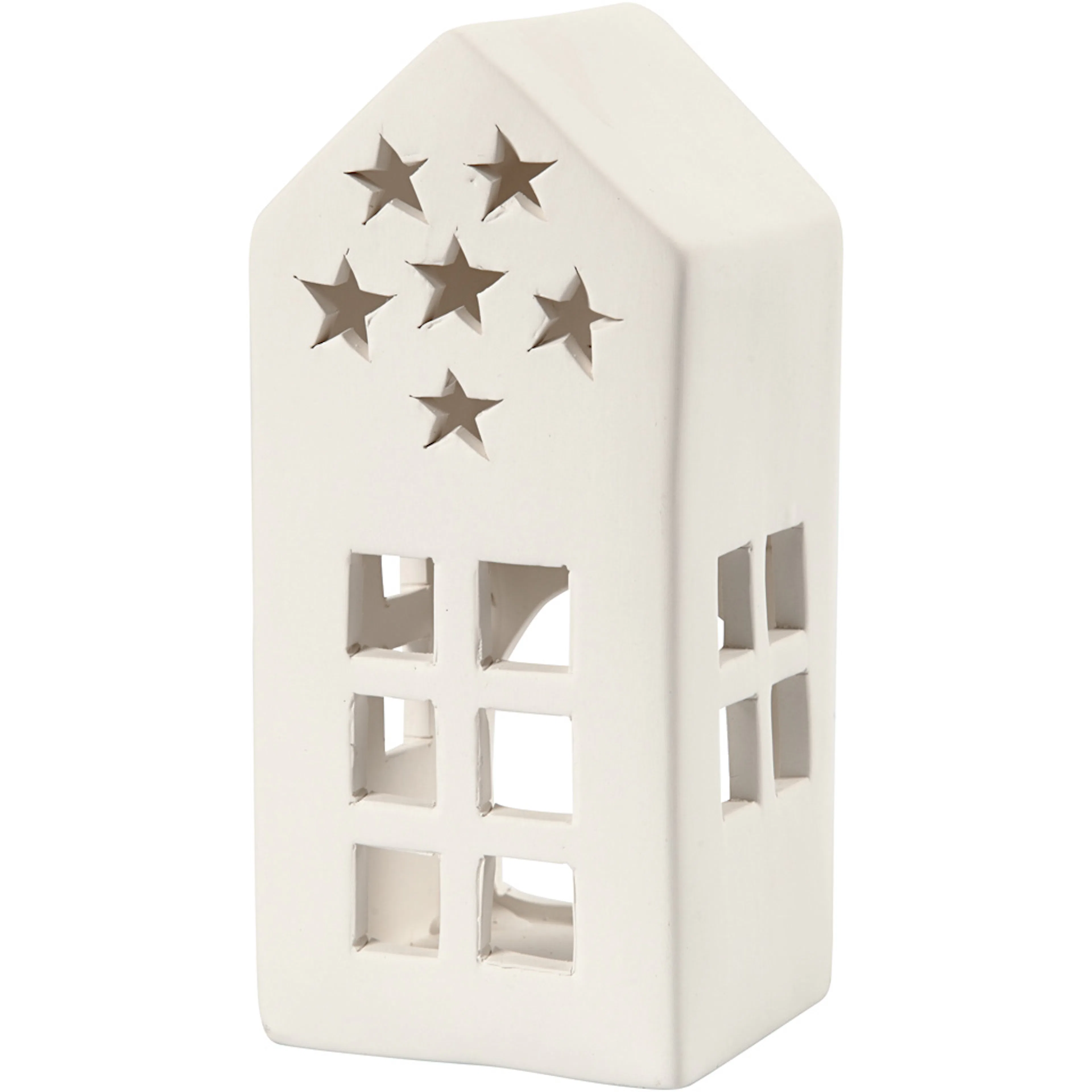 T Lykt Creativ Company Hvit 16 cm Stål 7x7 cm 8 stk/1 Pk
