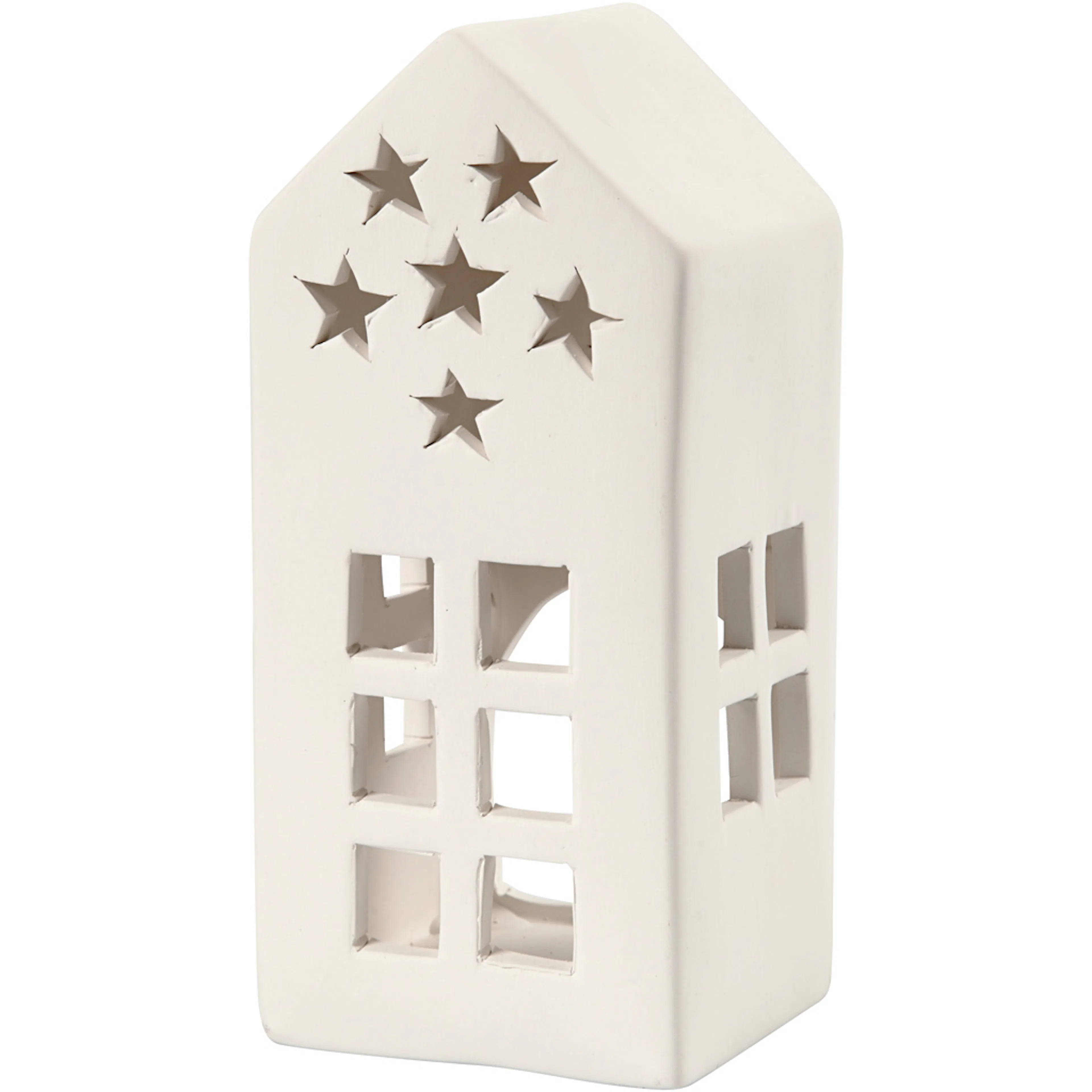 T Lykt Creativ Company Hvit 16 cm Stål 7x7 cm 8 stk/1 Pk