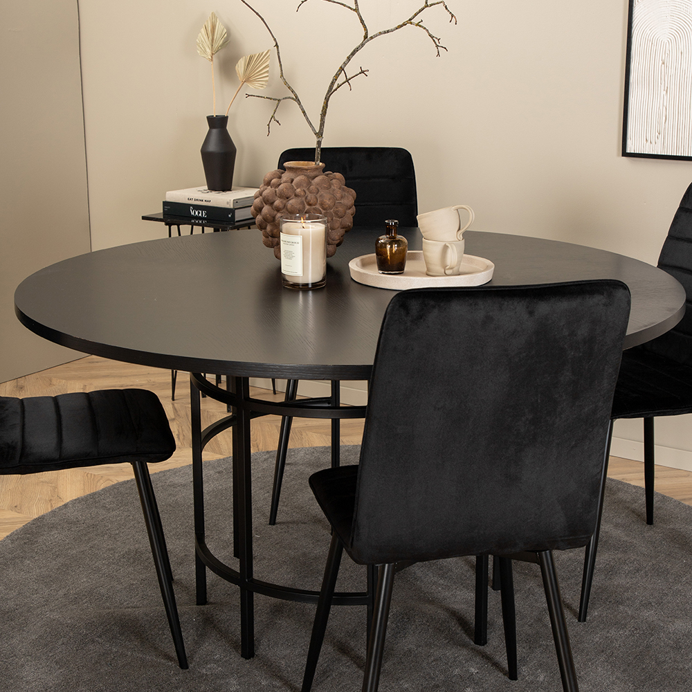 Spisegruppe furniture/fashion Copenhagen Ø140 cm med 4 Windu Stoler