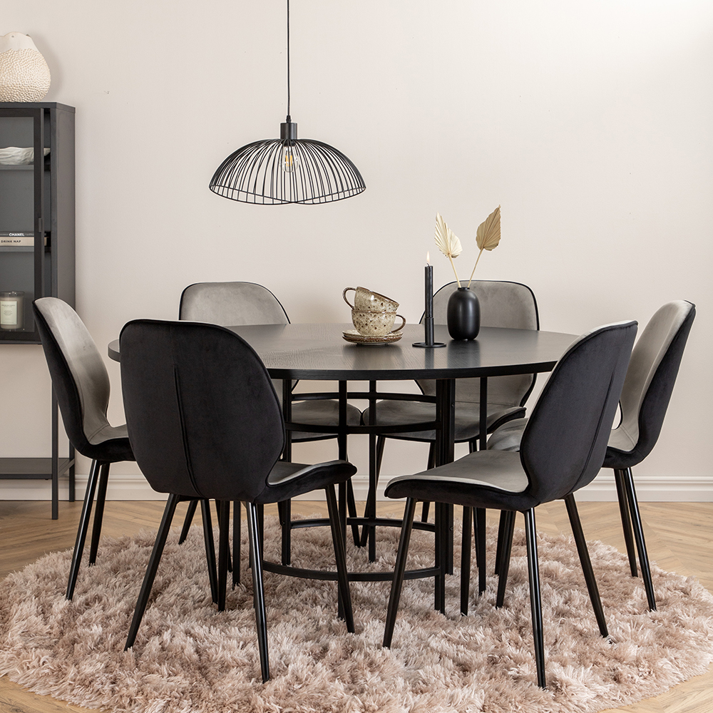 Spisegruppe furniture/fashion Copenhagen Ø140 cm med 6 Emma Stoler