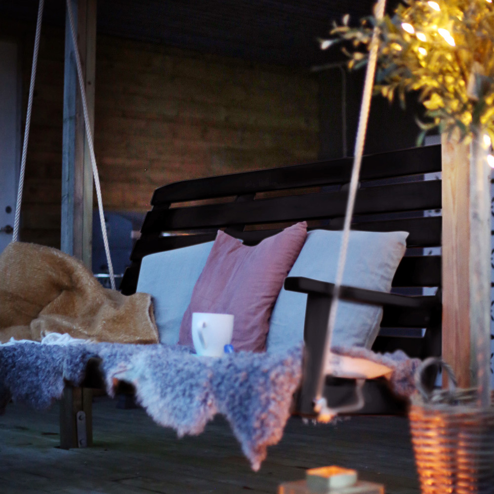 Hammockgunga 177x80x80 cm Svart FSC (B) Sort