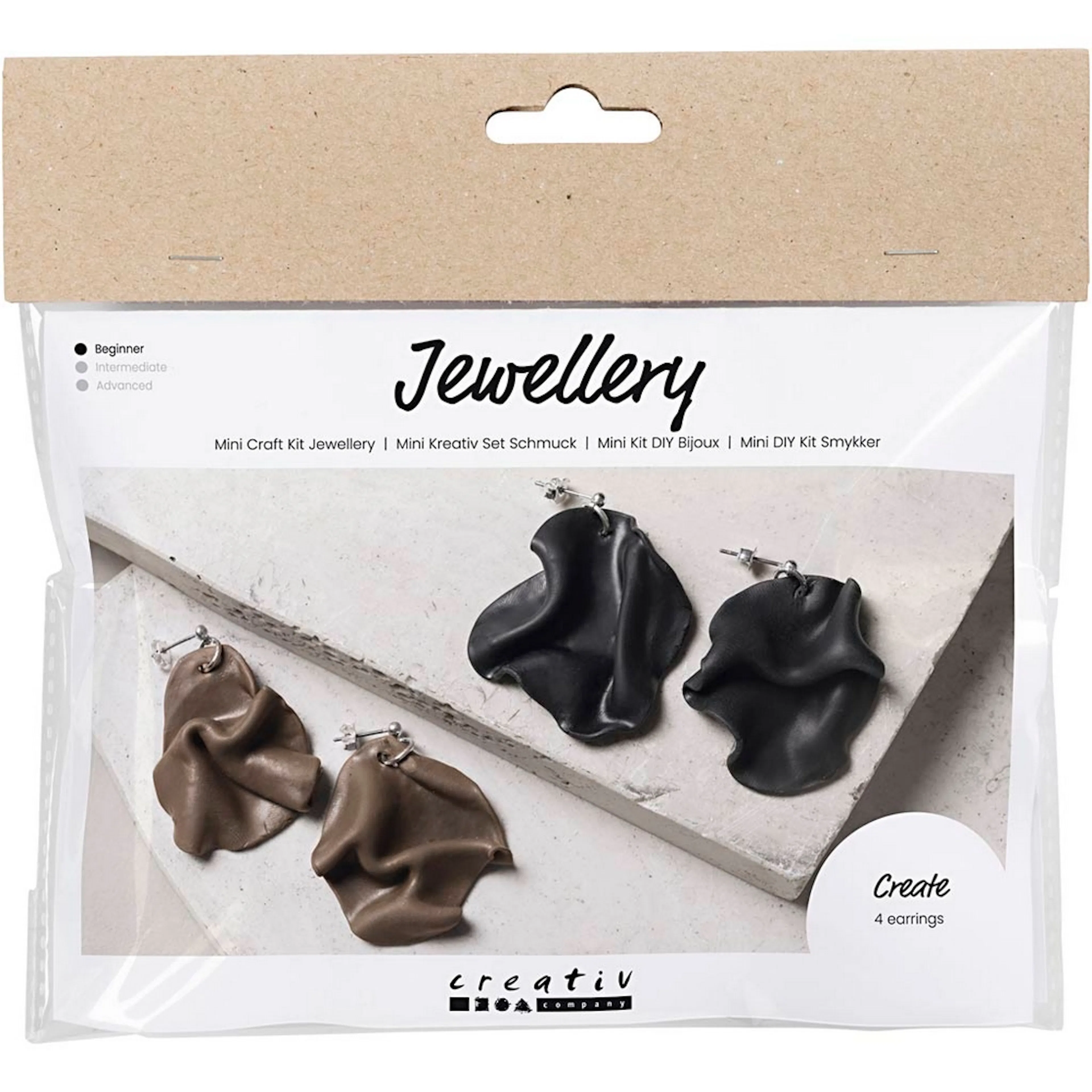 Hobbysett Creativ Company Mini DIY Kit Smykker Brettede Øreringer