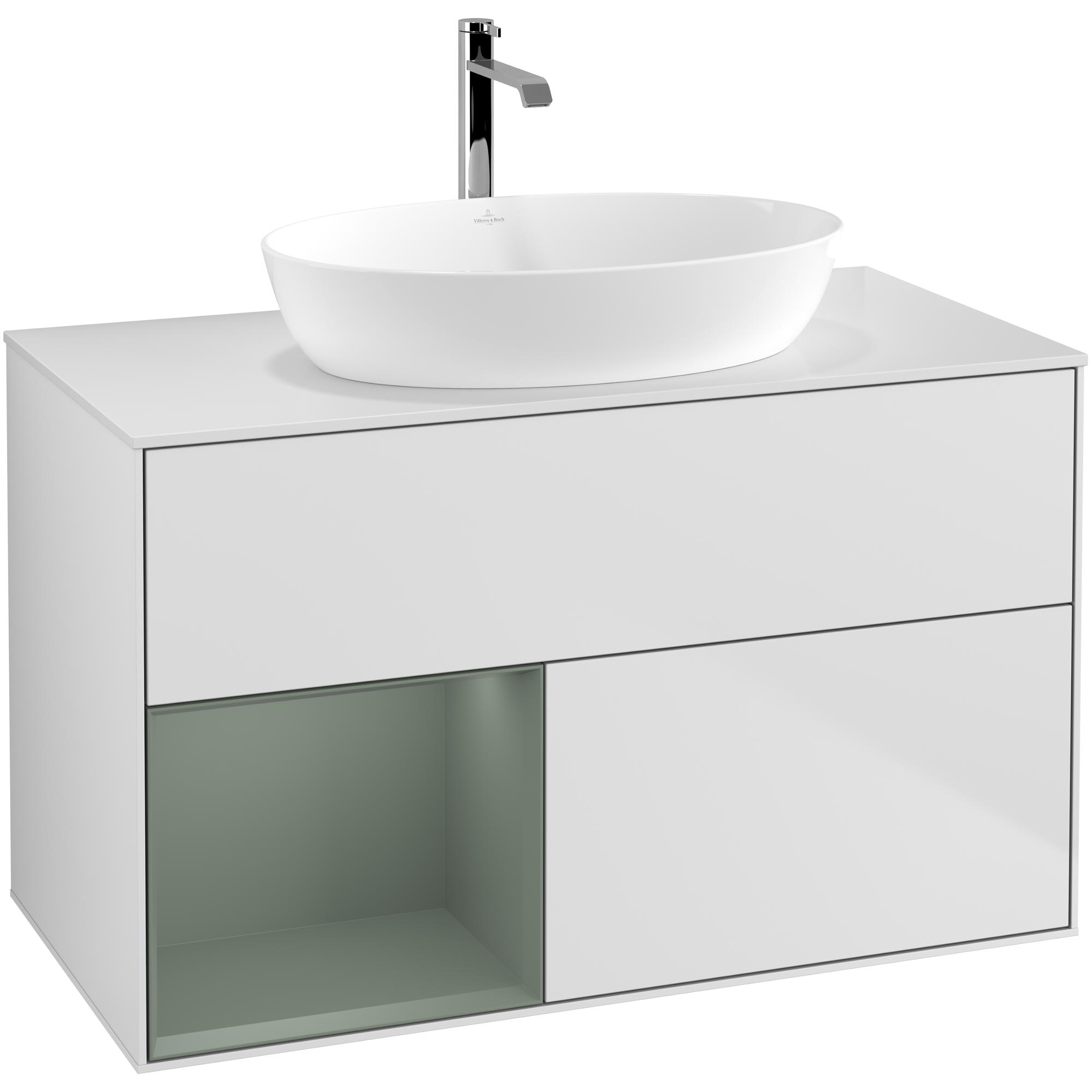 Tvättställsskåp Villeroy & Boch Finion med 2 Lådor Hylla och Bänkskiva för Fristående Tvättställ från Artis & Collaro | badrum - badrumsmobler - tvattstallsskap-och-kommod | KakelKungen