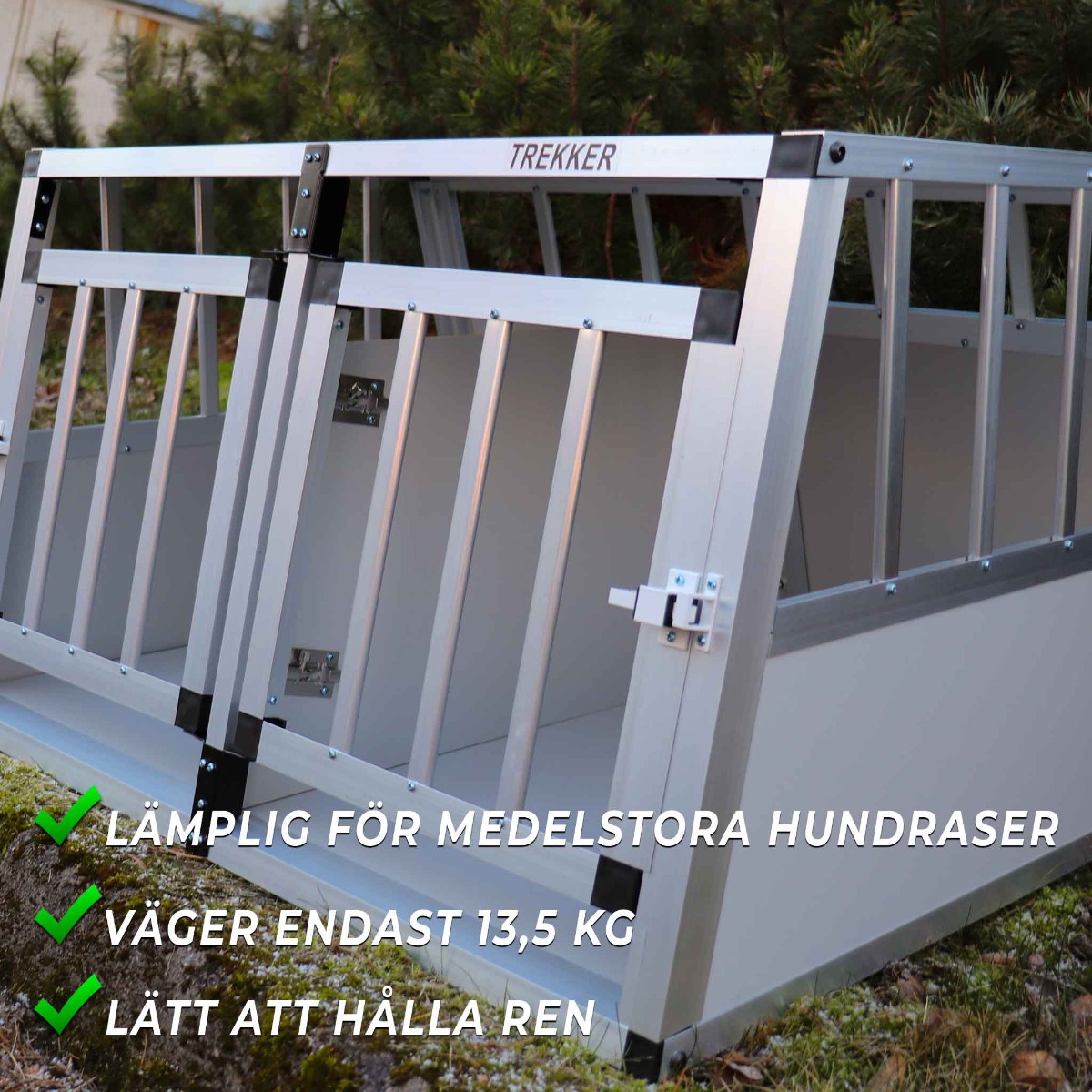 Hundebur Trekker L 89x69x50 cm