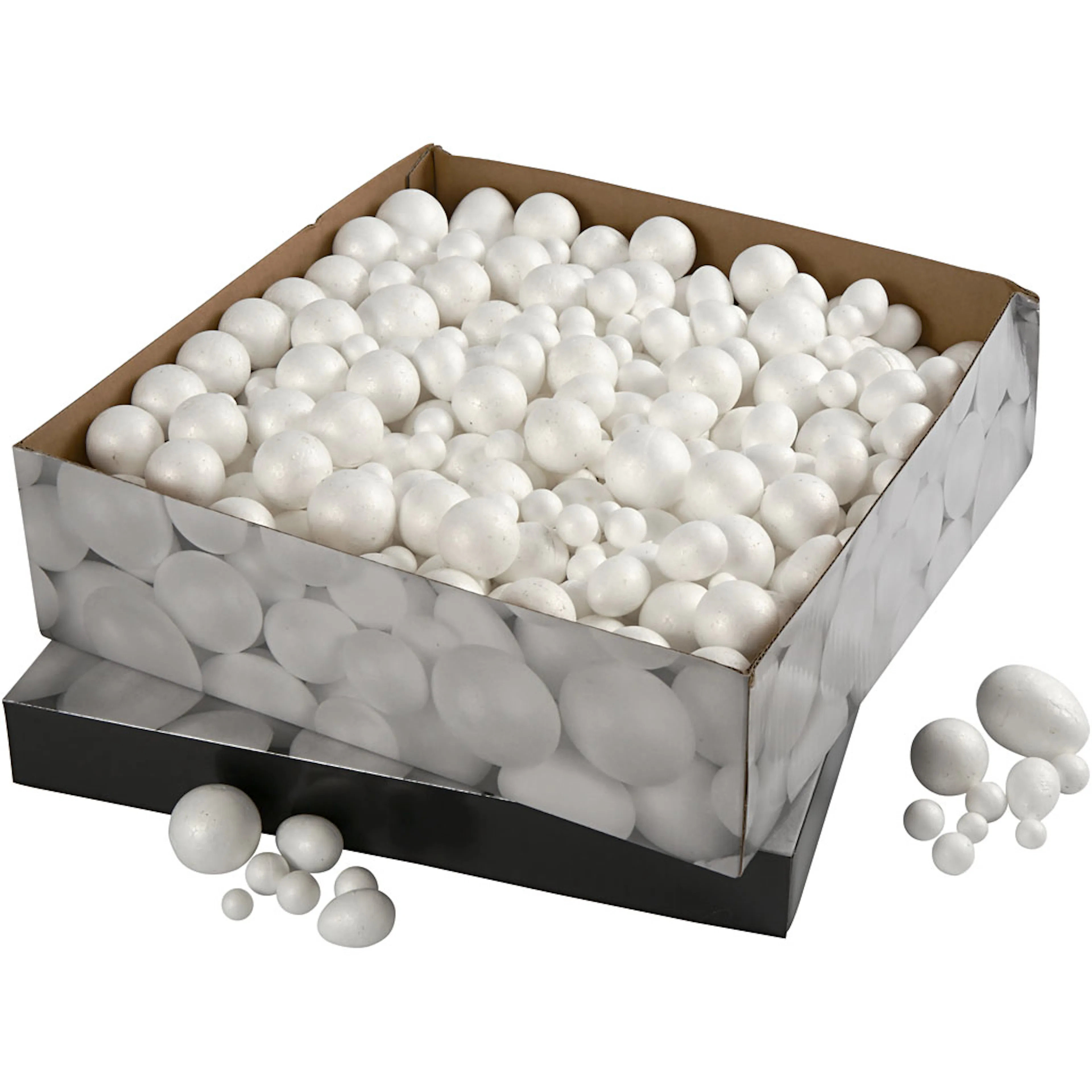 Isopor Creativ Company Kuler Og Egg Hvite 550 stk/1 Pk