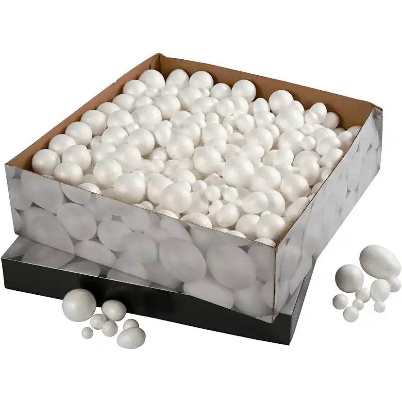 Isopor Creativ Company Kuler Og Egg Hvite 550 stk/1 Pk