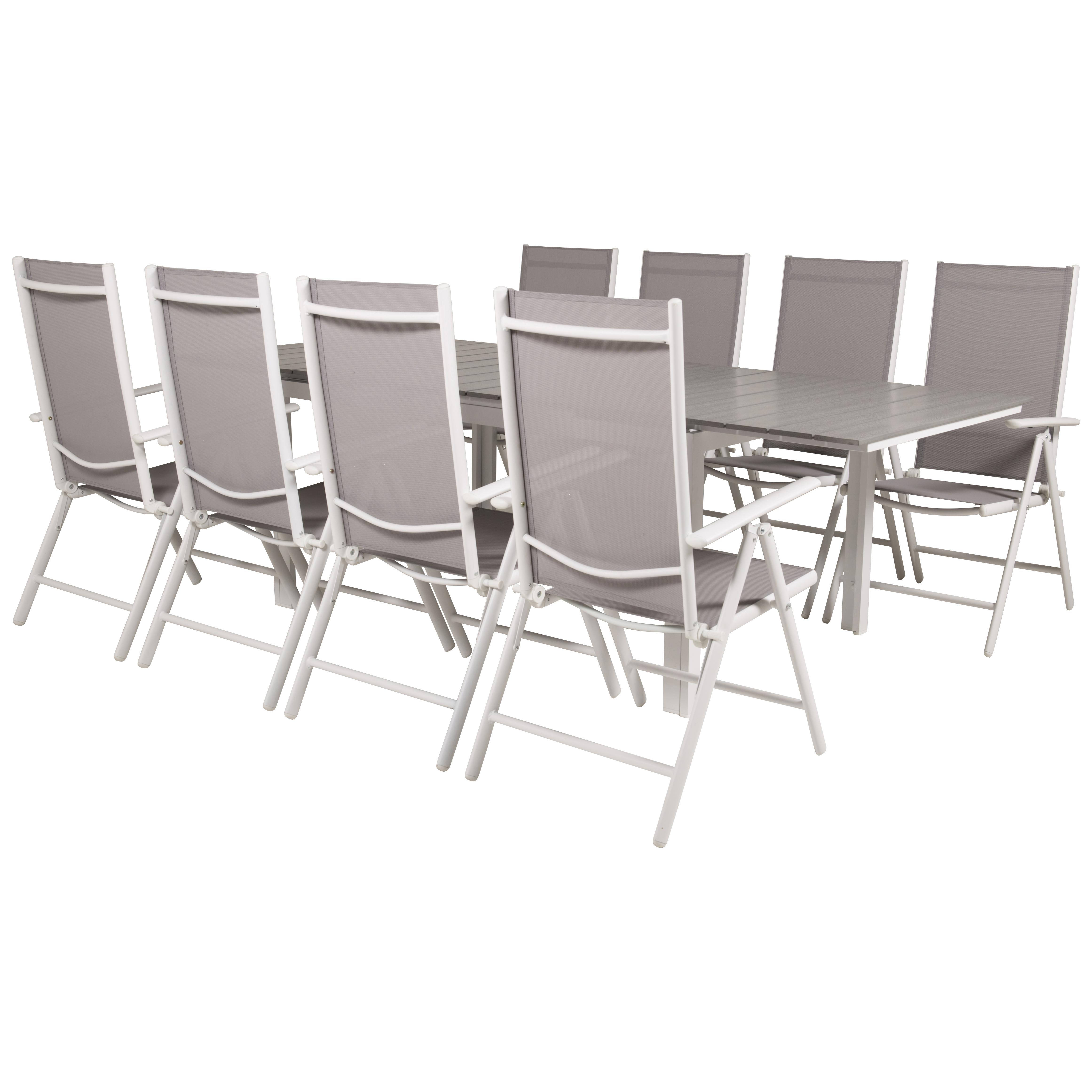 Spisegruppe Venture Home Lova 160/240 med 8 Bront Stoler
