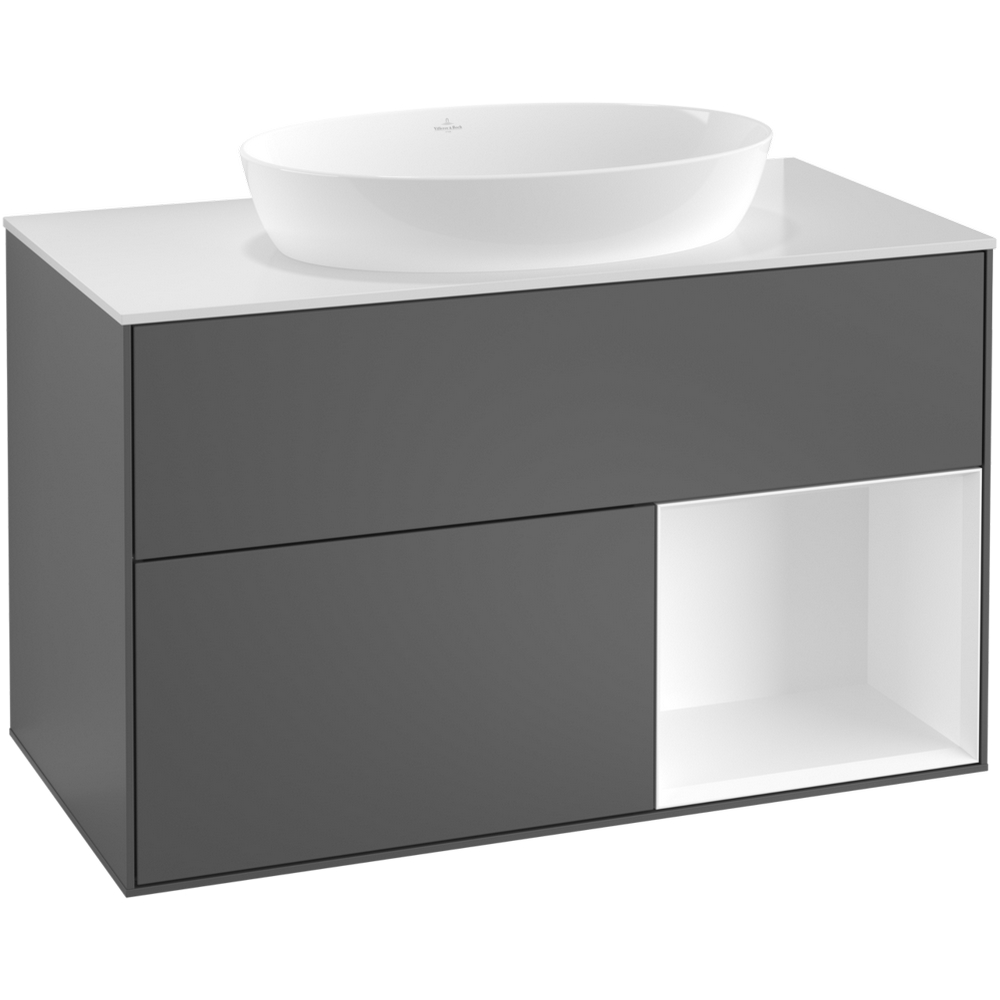 Tvättställsskåp Villeroy & Boch Finion med 2 Lådor Hylla och Bänkskiva för Fristående Tvättställ från Artis & Collaro