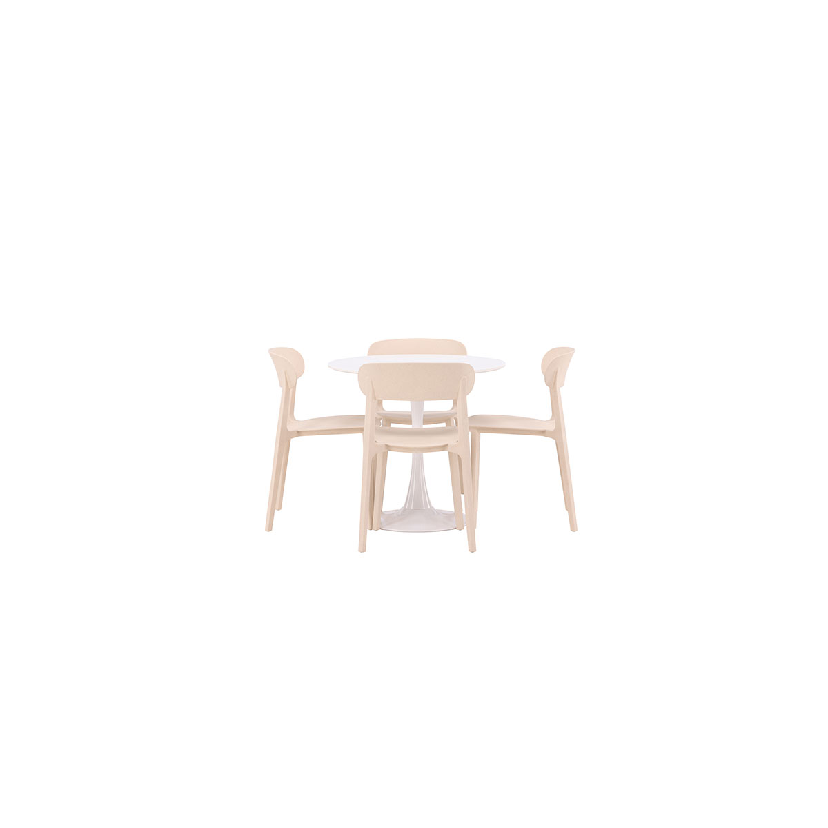 Spisegruppe Venture Home Hamden Ø80 cm med 4 Åstol Stoler