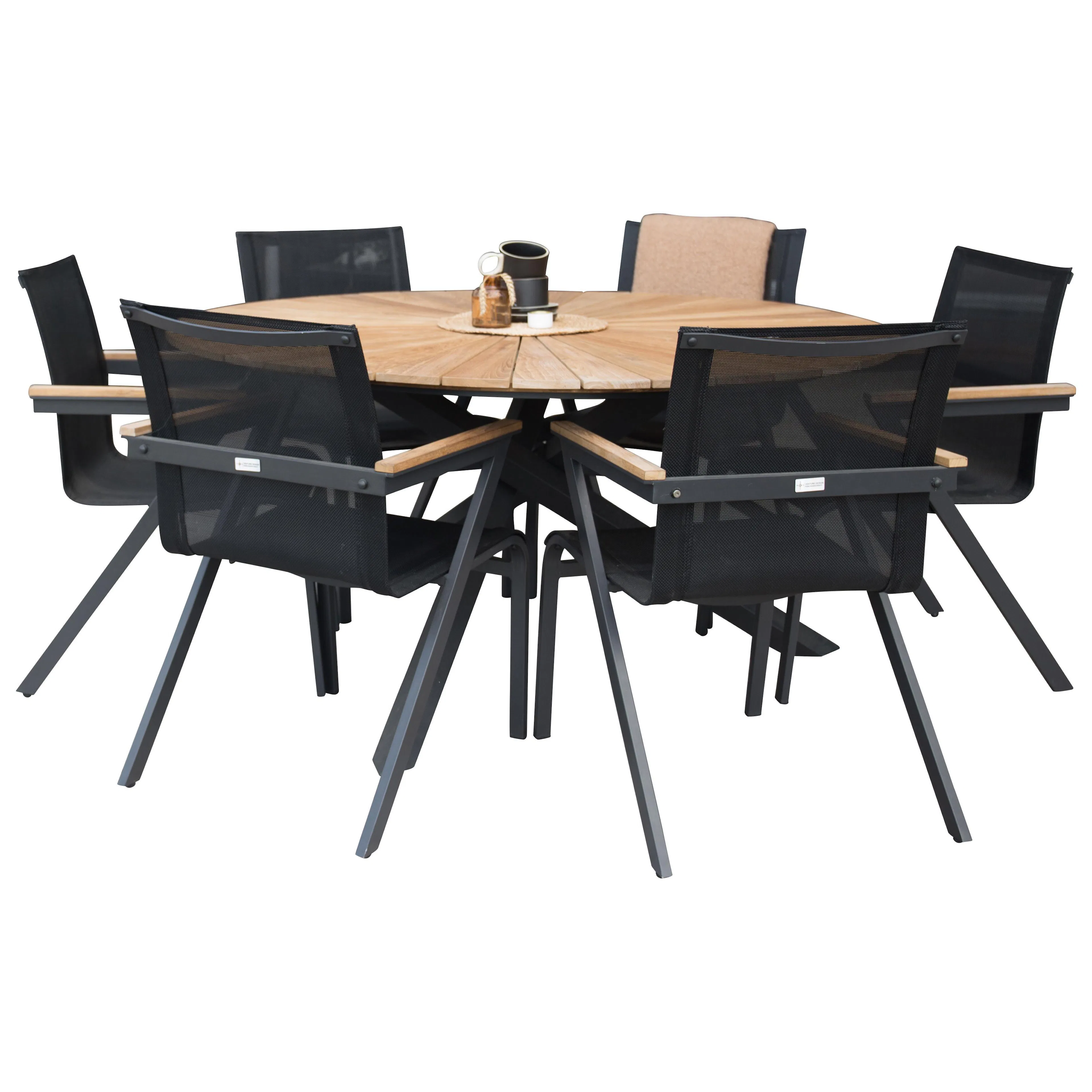 Spisegruppe Venture Home Meya Ø 140 med 6 Stoler