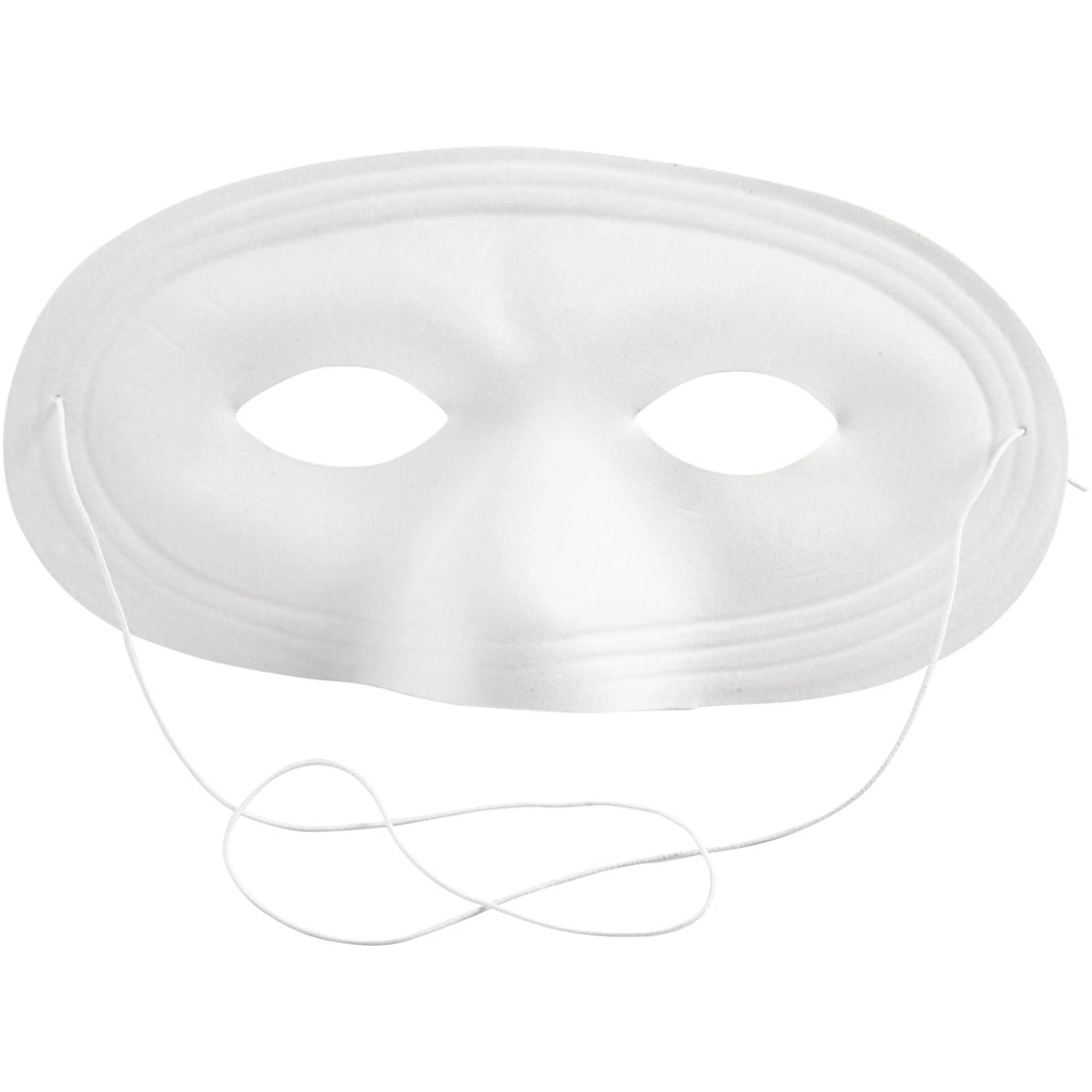 Halvmaske Creativ Company Hvit 10x17,5 cm 1 stk