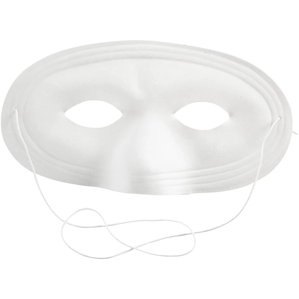 Halvmaske Creativ Company Hvit 10x17,5 cm 1 stk