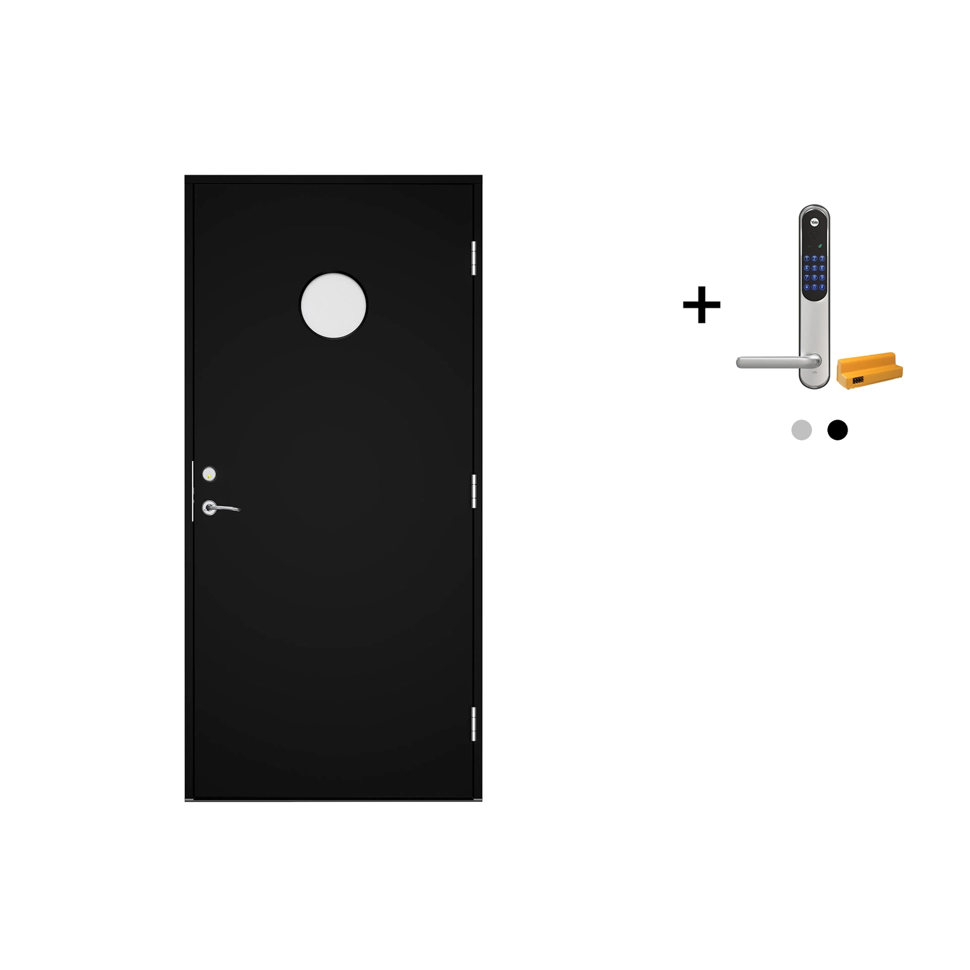 Ytterdør Swedoor Advance-Line Nordic Bergen med Yale Doorman Classic Home