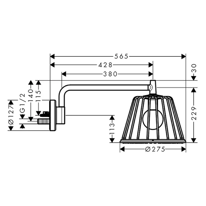 Hoveddusj Axor LampShower/Nendo