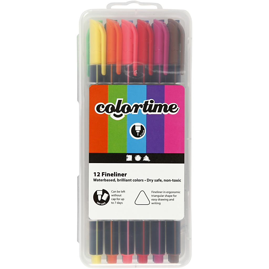 Tusj Creativ Company Colortime Fineliner 12 stk/1 Pk