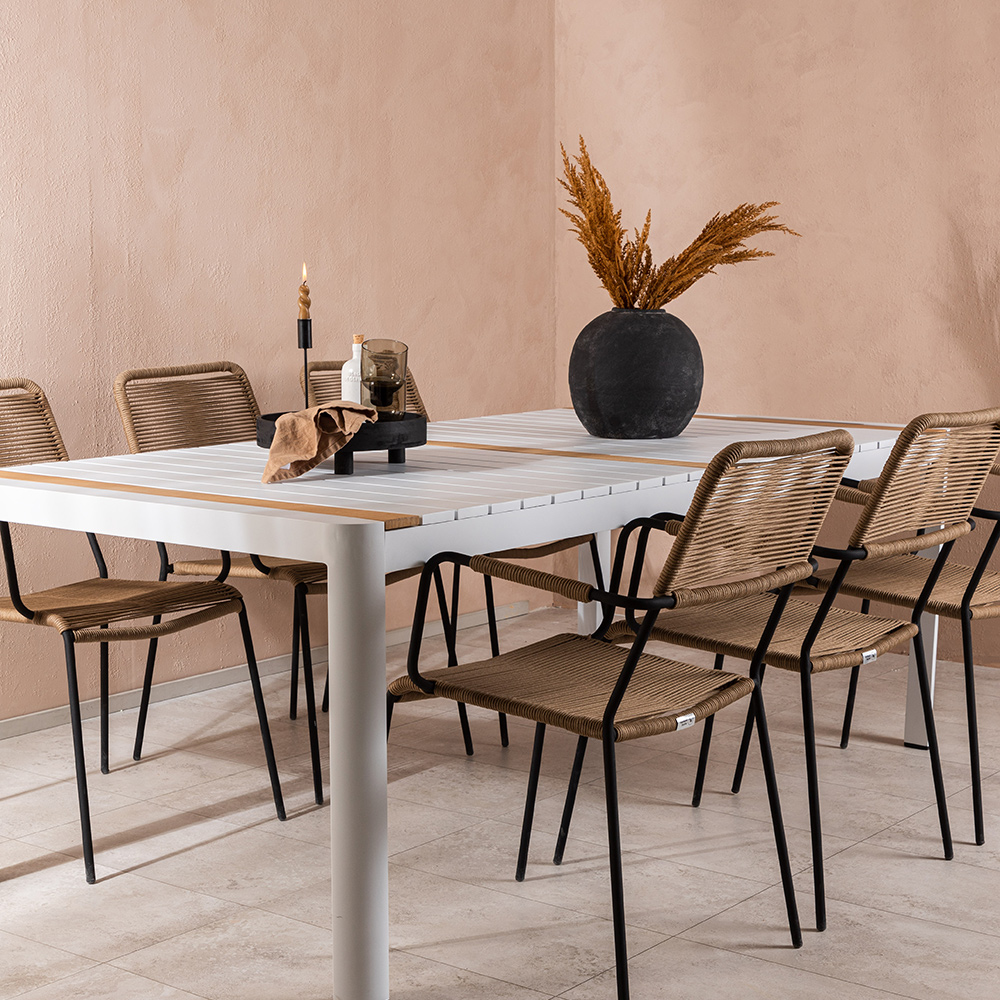 Spisegruppe Venture Home Togo med 6 Lindos Stoler