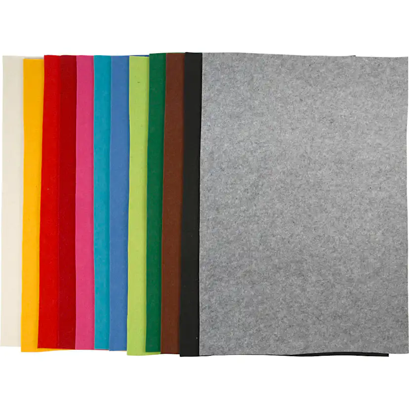 Hobbyfilt Creativ Company Ass Farger 42x60 cm 12 Ass-ark/1 Pk