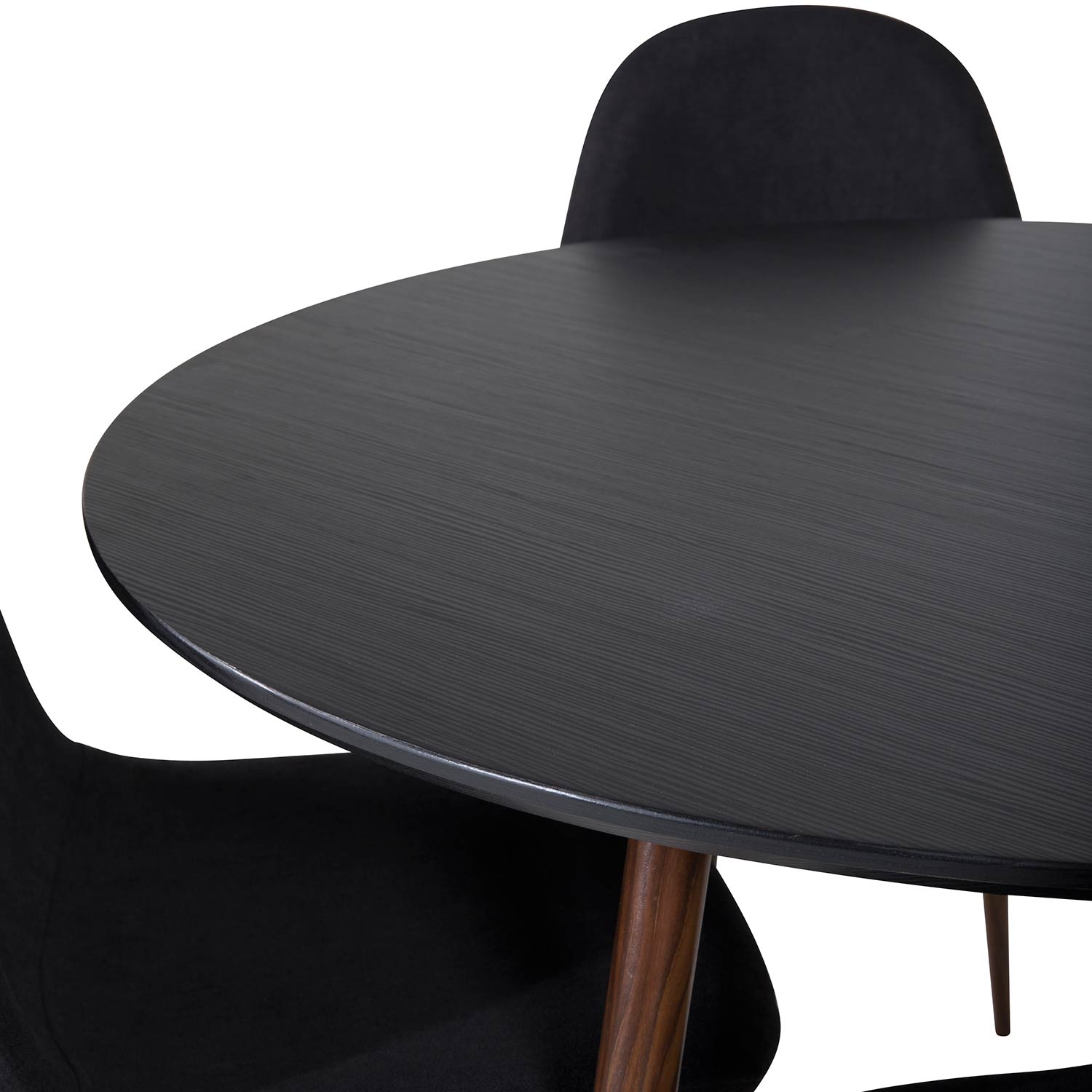 Spisegruppe Venture Home Plake med 4 Pobbie Stoler Polyester Rundt
