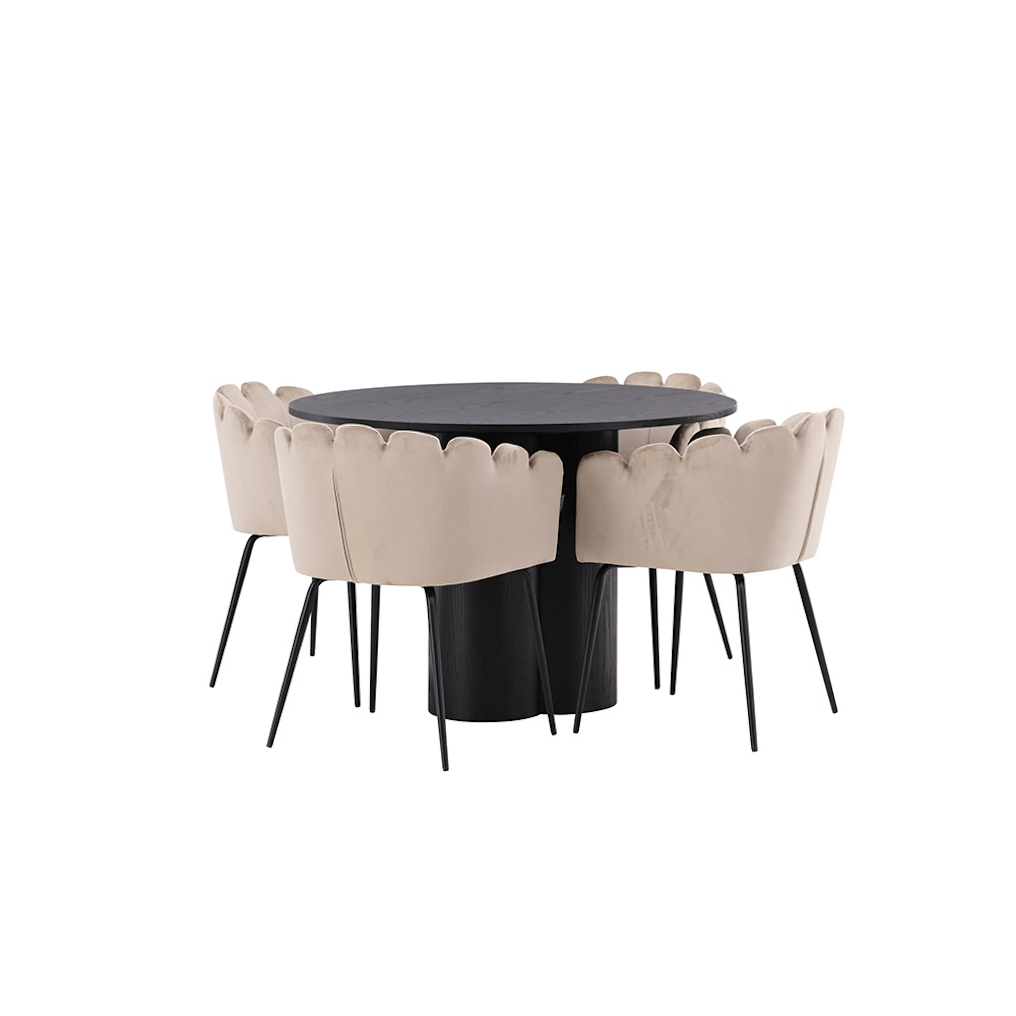 Spisegruppe Venture Home Olivia med 4 Limhamn Stoler
