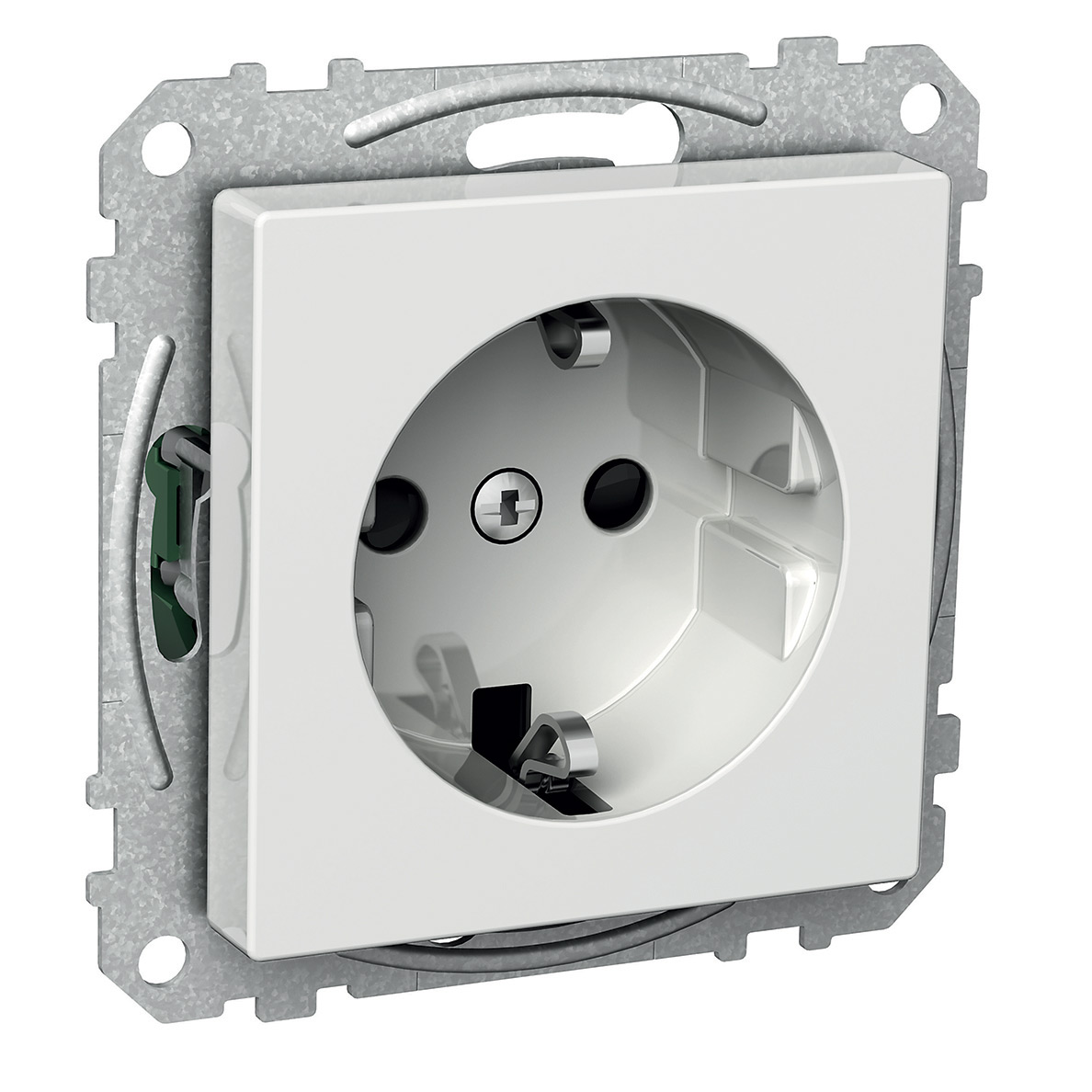 Stikkontakt Schneider Electric Exxact 1-Veis Jordet