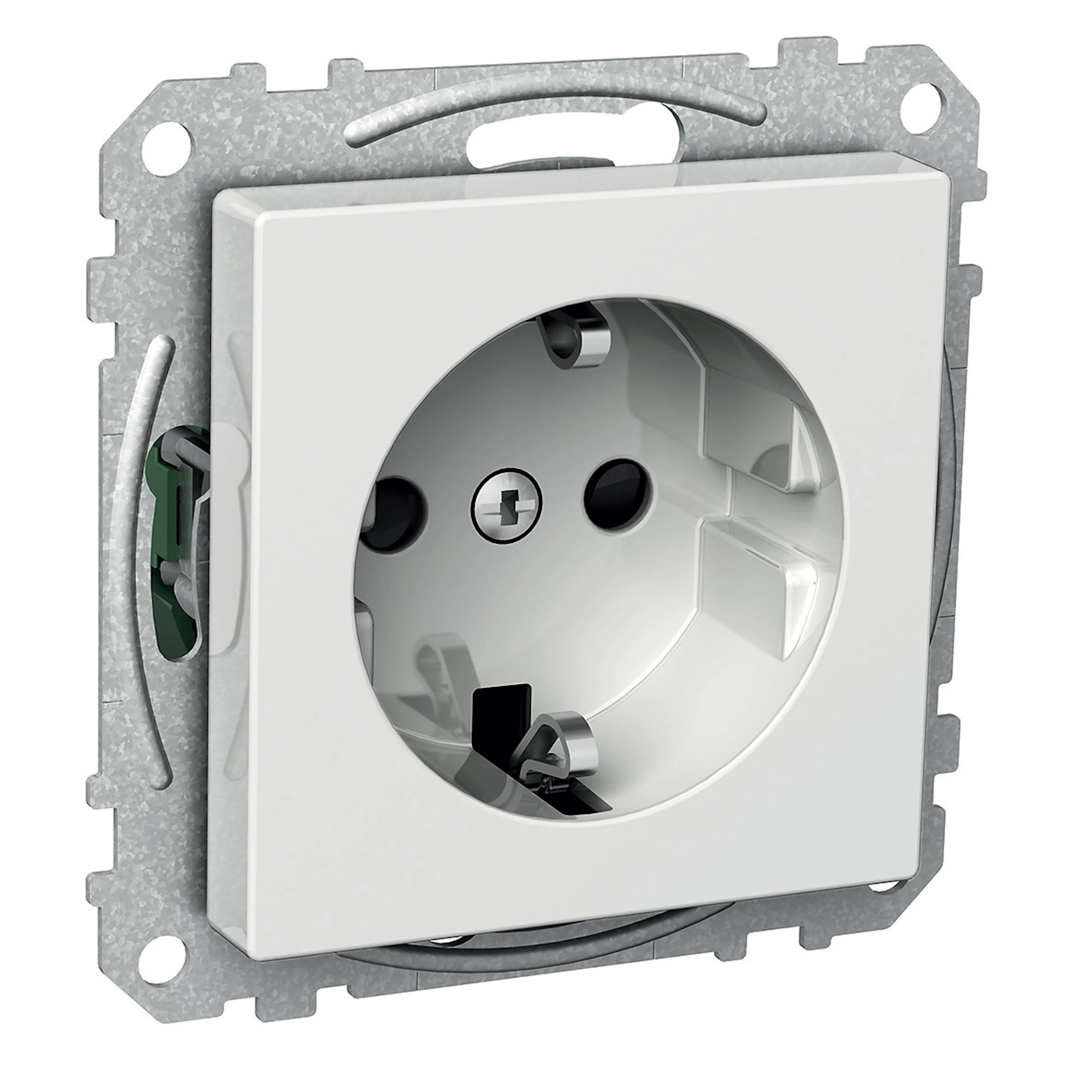 Stikkontakt Schneider Electric Exxact 1-Veis Jordet