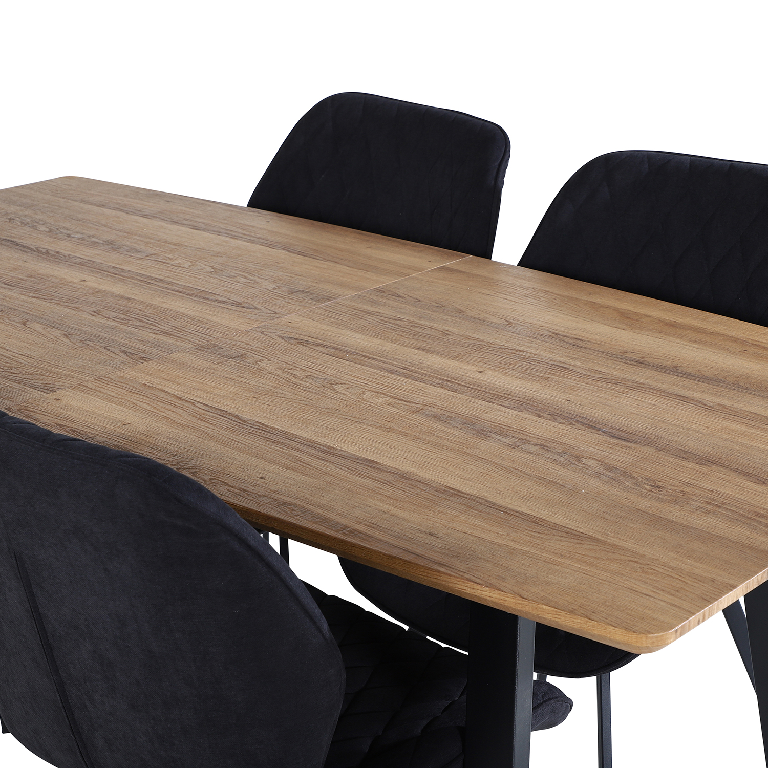  Inca Dining Table 160/200*85 cm+Gemma  Dining Chair Natur/Sort
