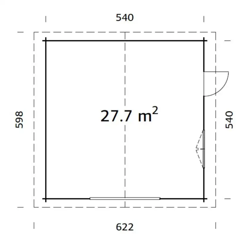 Garasje Palmako Roger Kit 29,2 m2