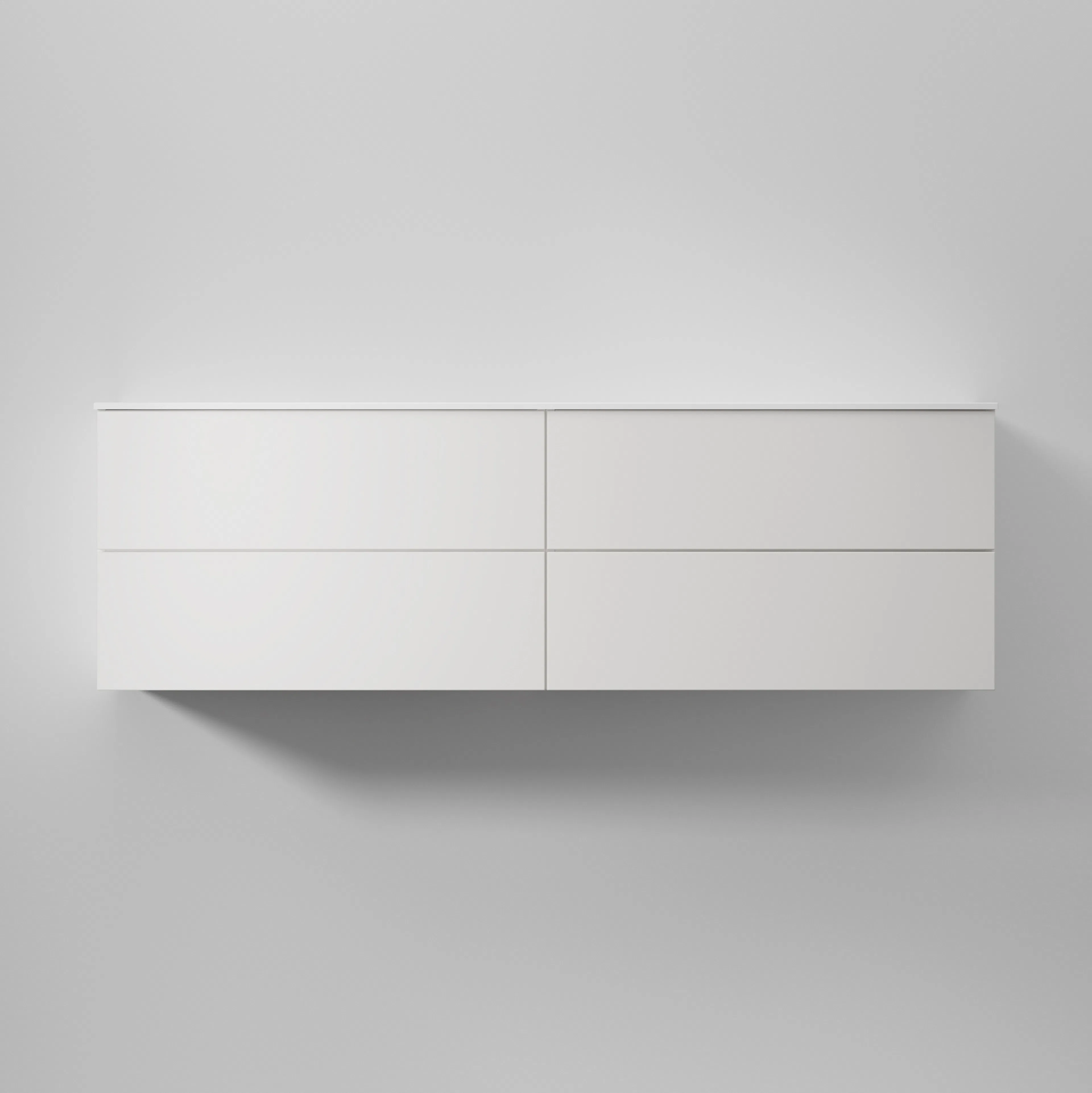 Kommod Core Solid 160 D Pure White, 4 Lådor Pure White, 1600x454x500 mm