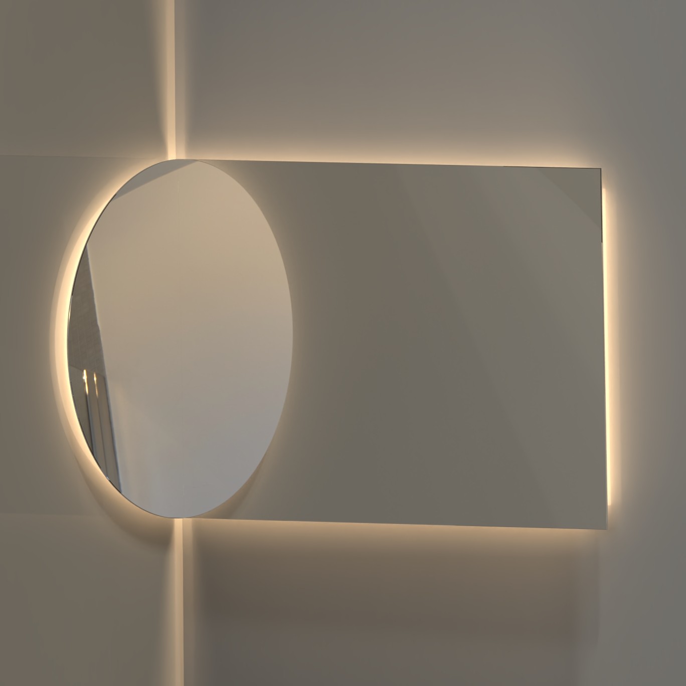 Speil Vidi Aura med LED-belysning
