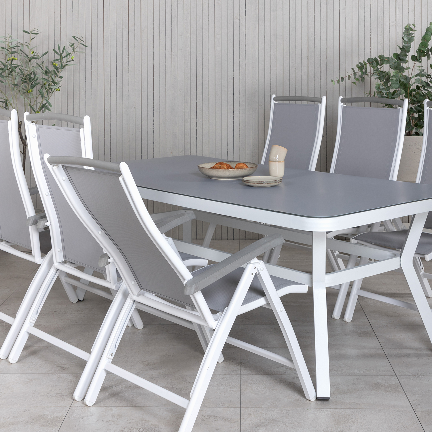 Spisegruppe Venture Home Virya 160x90 cm med 6 Albany Spisestoler