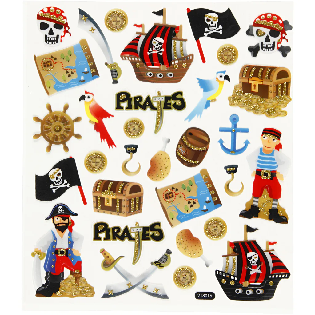 Klistremerker Creativ Company Pirater 15x16,5 cm