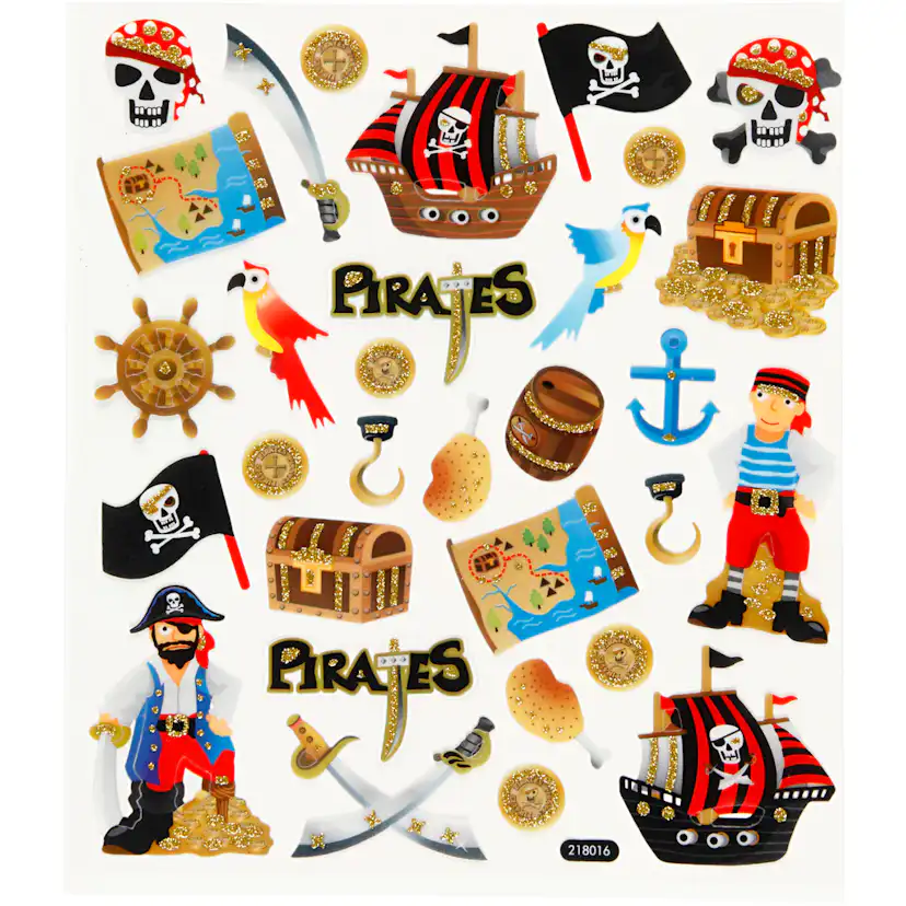 Klistremerker Creativ Company Pirater 15x16,5 cm