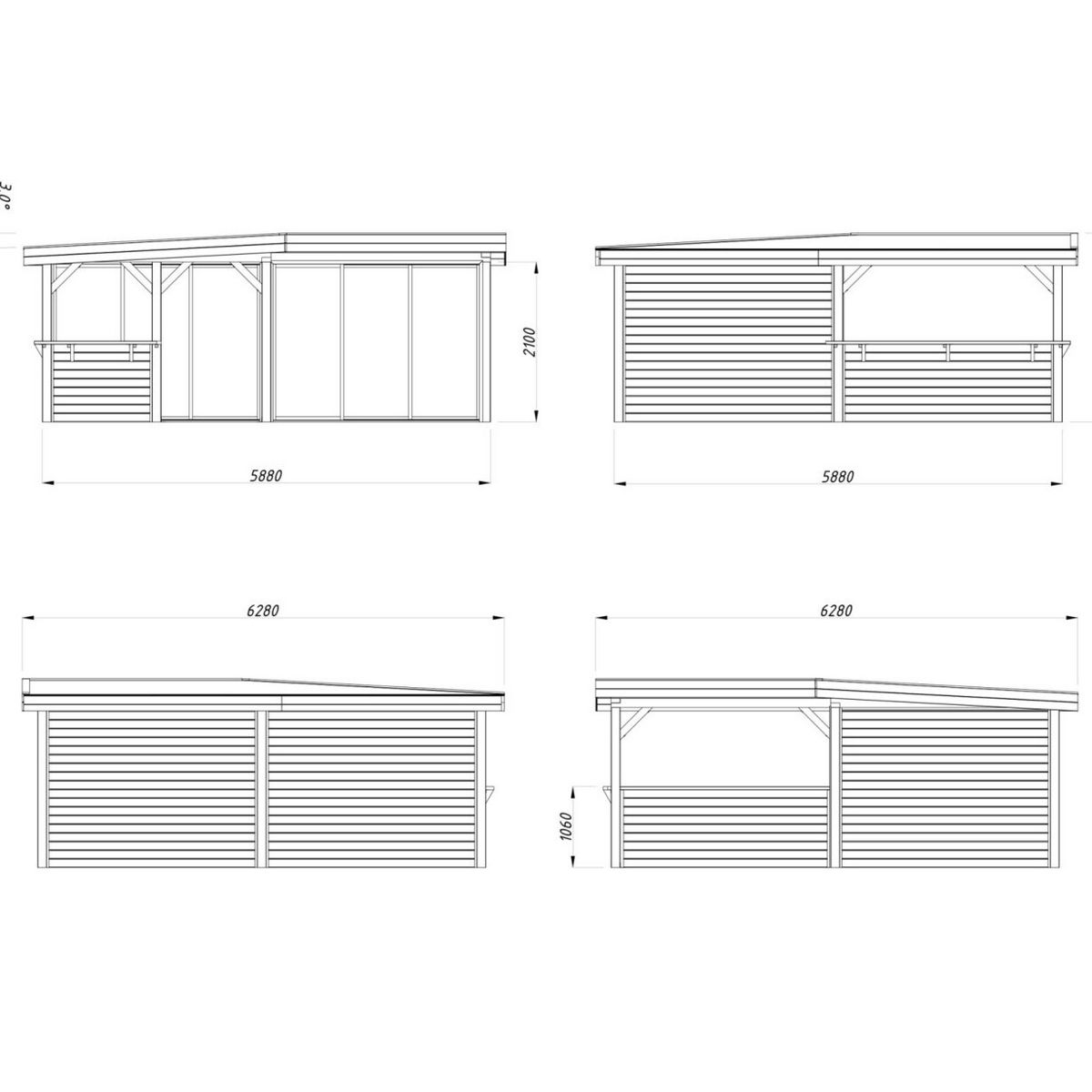Hagestue Palmako Lenna 24,9 m2 Set 422 Slide