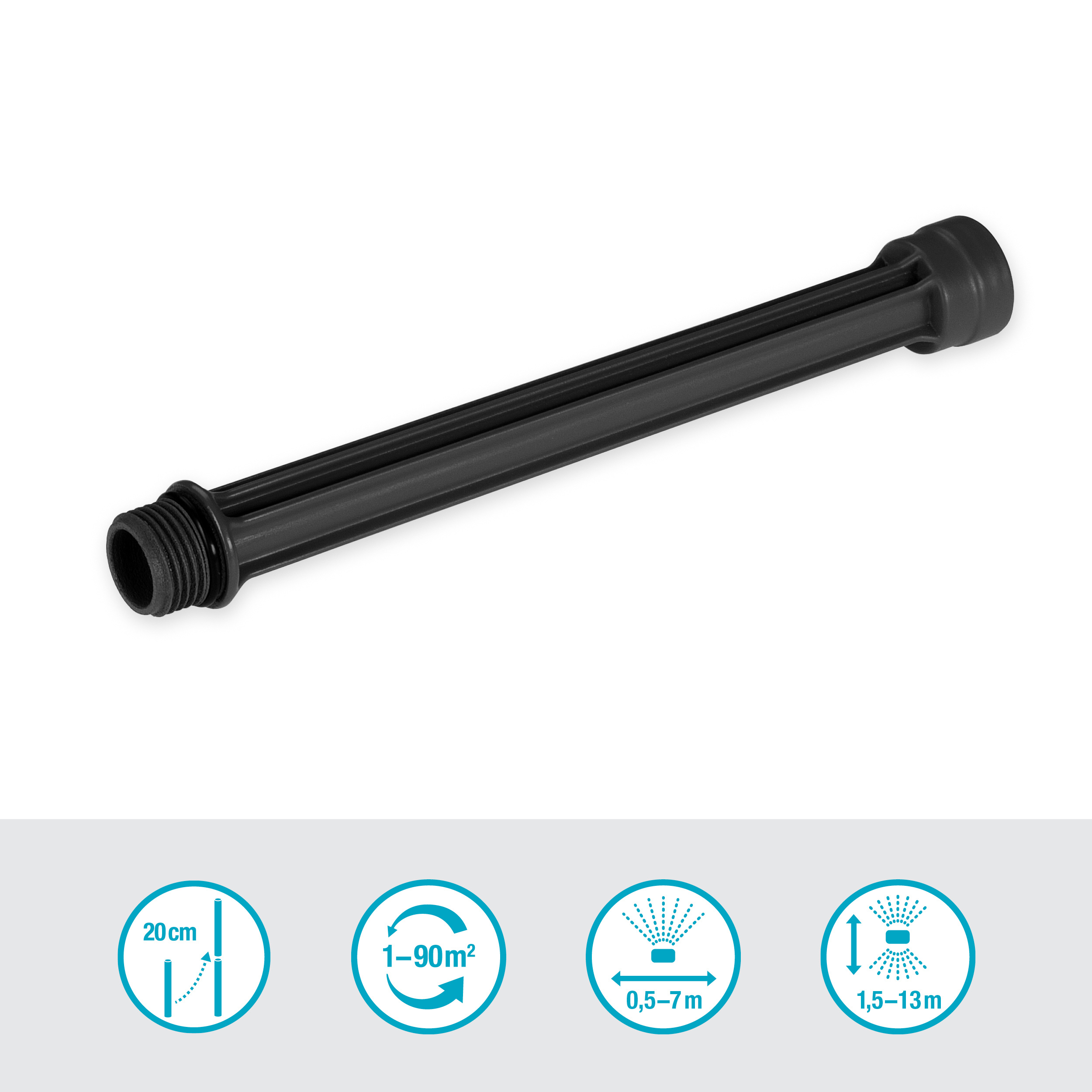 Forlengelsesrør Gardena Micro-Drip for Rektangulær Sprinkler OS 90