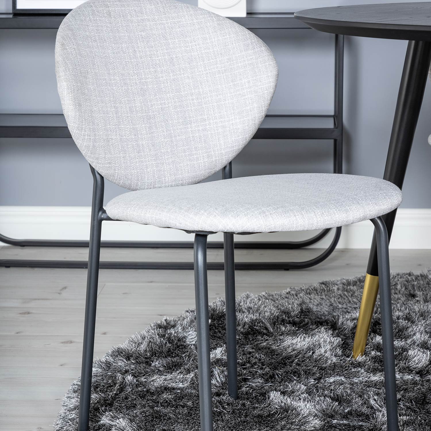 Spisegruppe Venture Home Disa Rund med 4 Valor Stoler