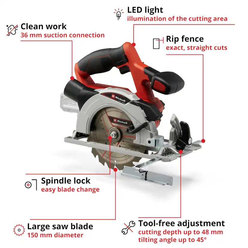 Sirkelsag Einhell TE-CS 18/150 Li-Solo