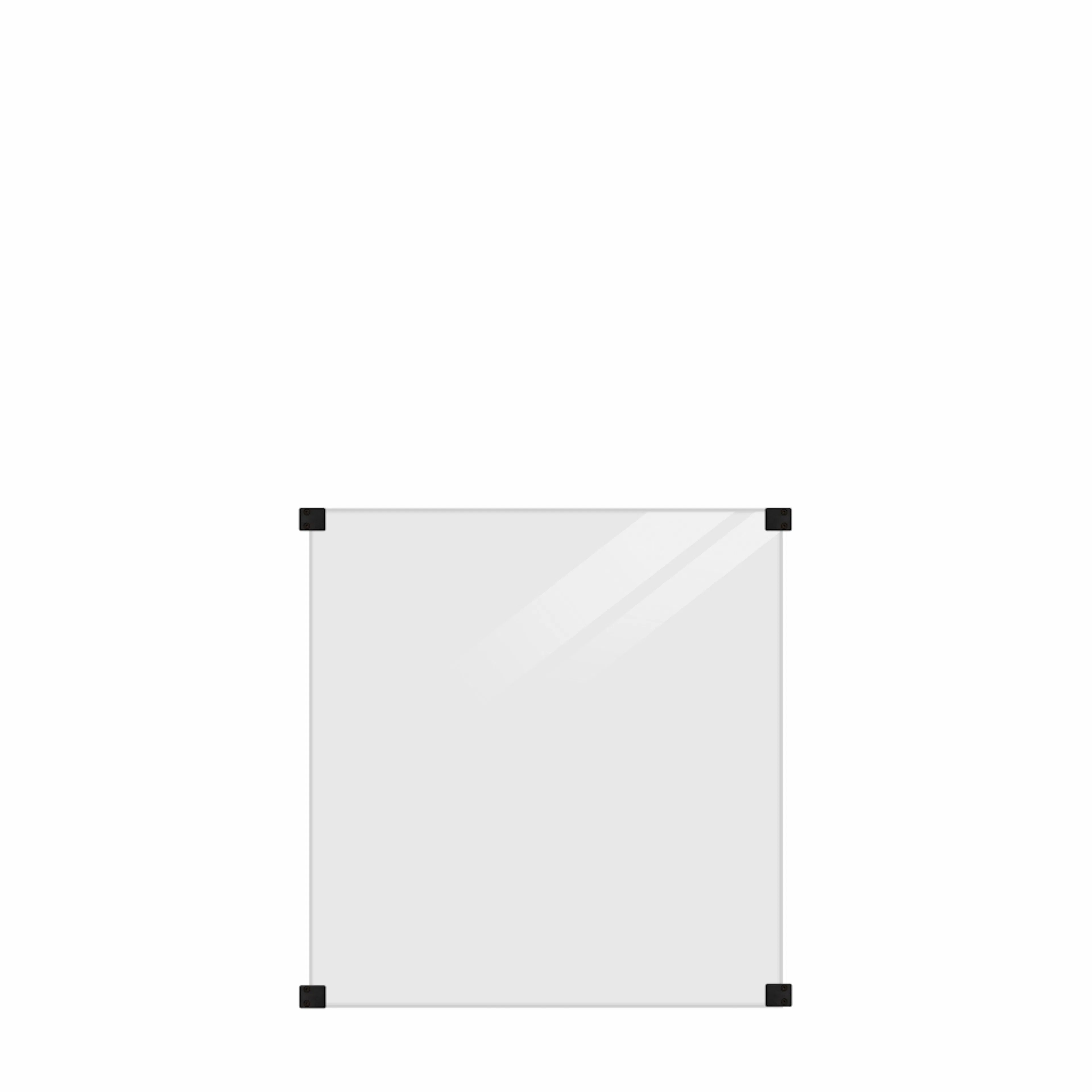 Glassgjerde PLUS Sotet Gråsort 90 x 91 cm