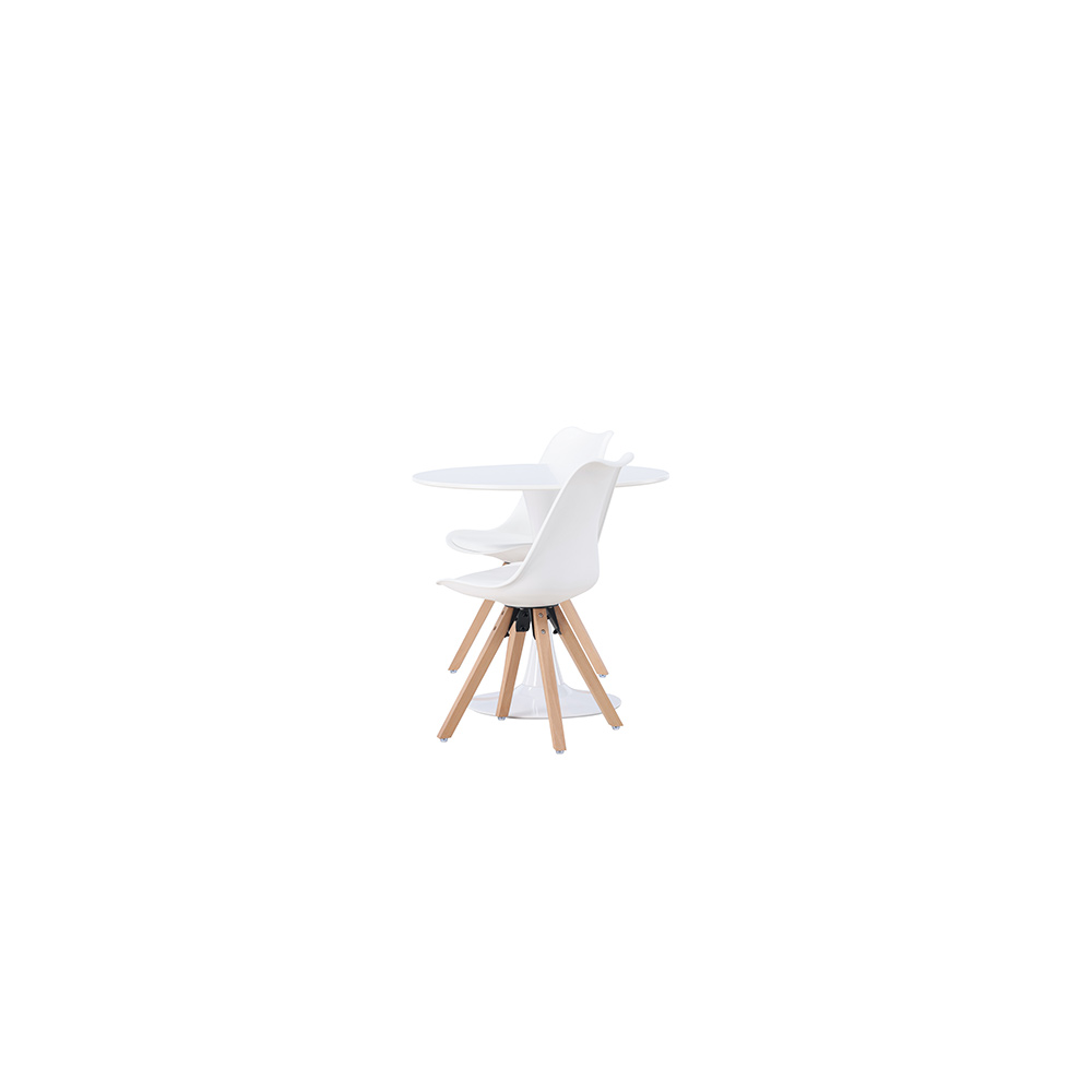 Spisegruppe Venture Home Hamden Ø80 cm med 2 stk Zeno Stoler