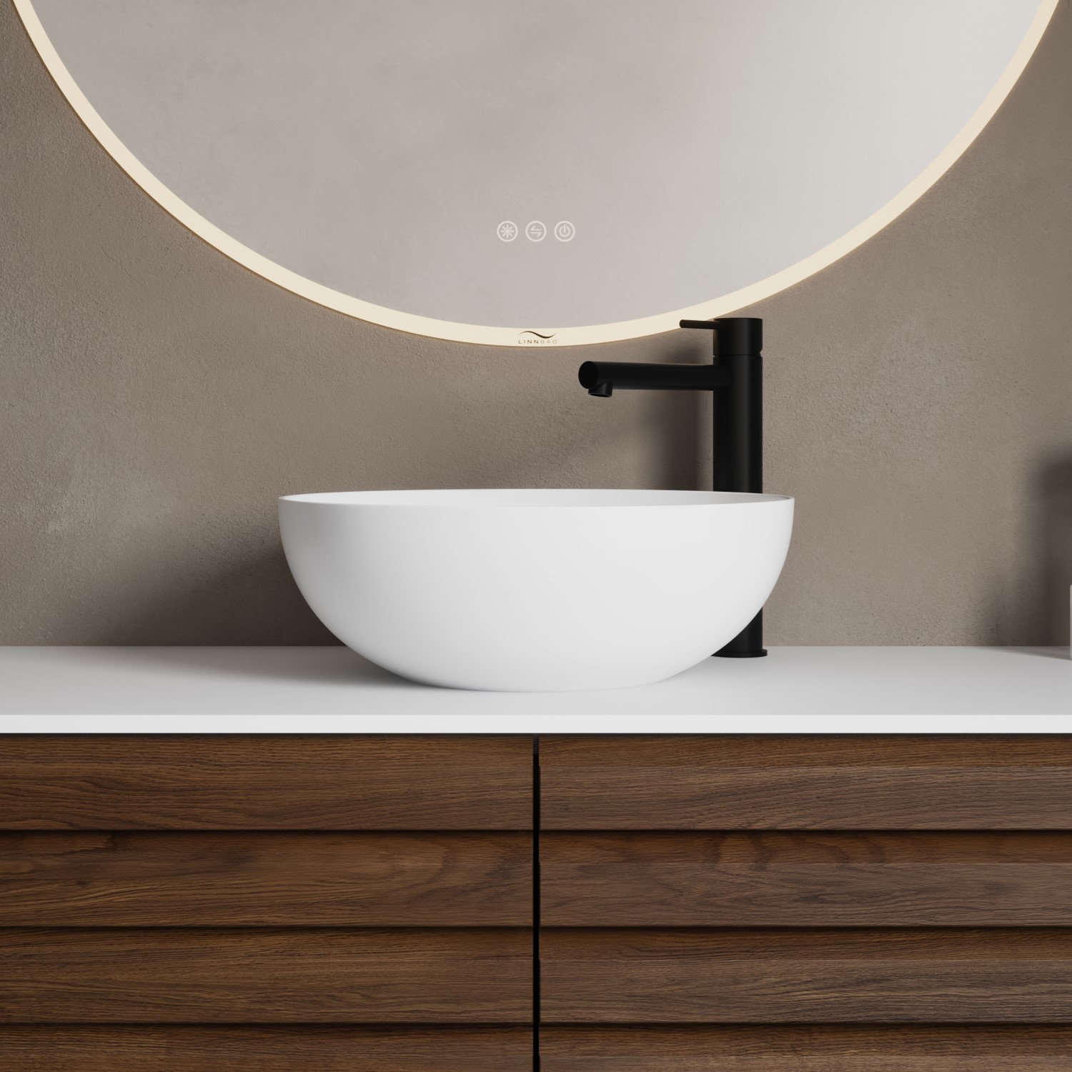 Toppservant Linn Bad Toke Ø40 cm
