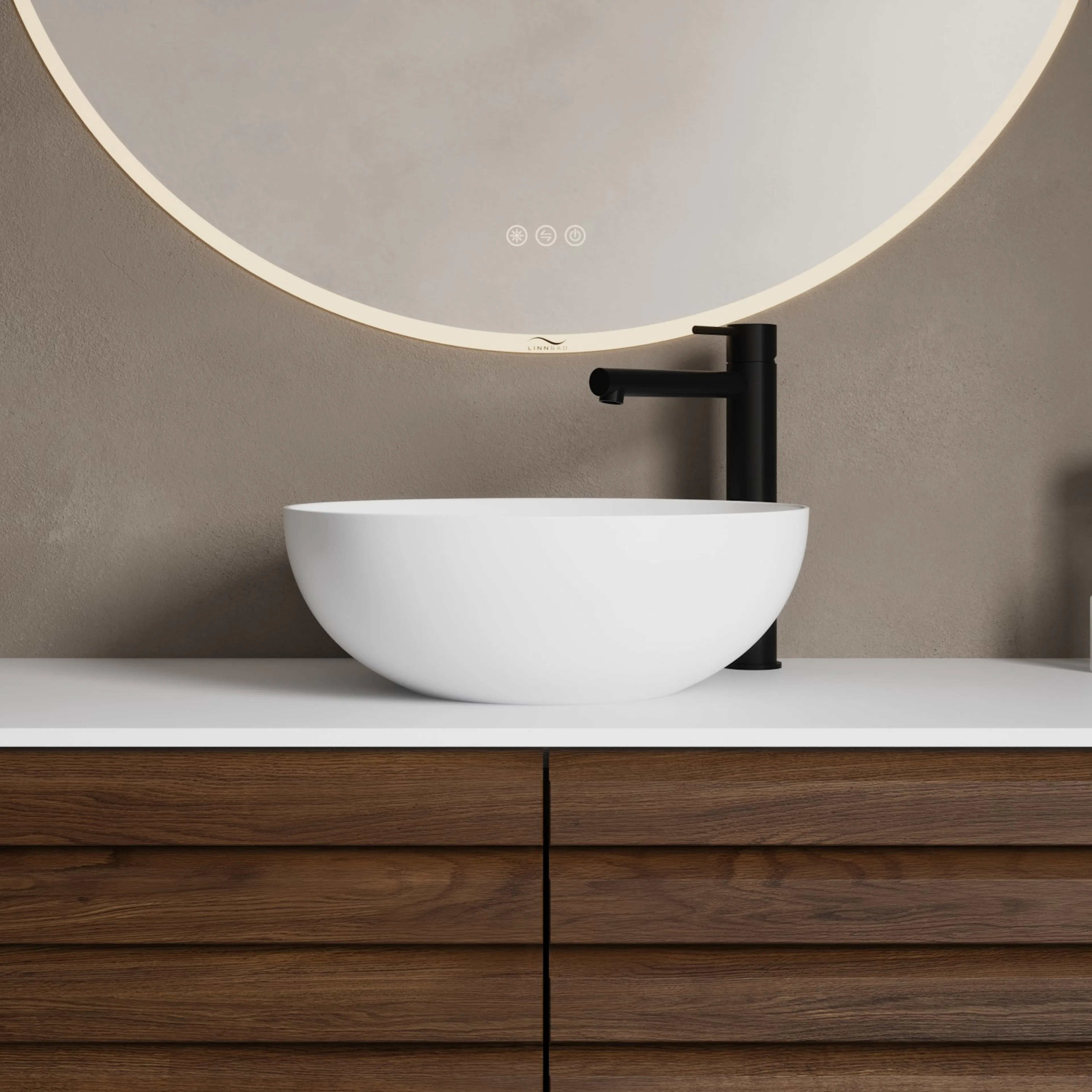 Toppservant Linn Bad Toke Ø40 cm