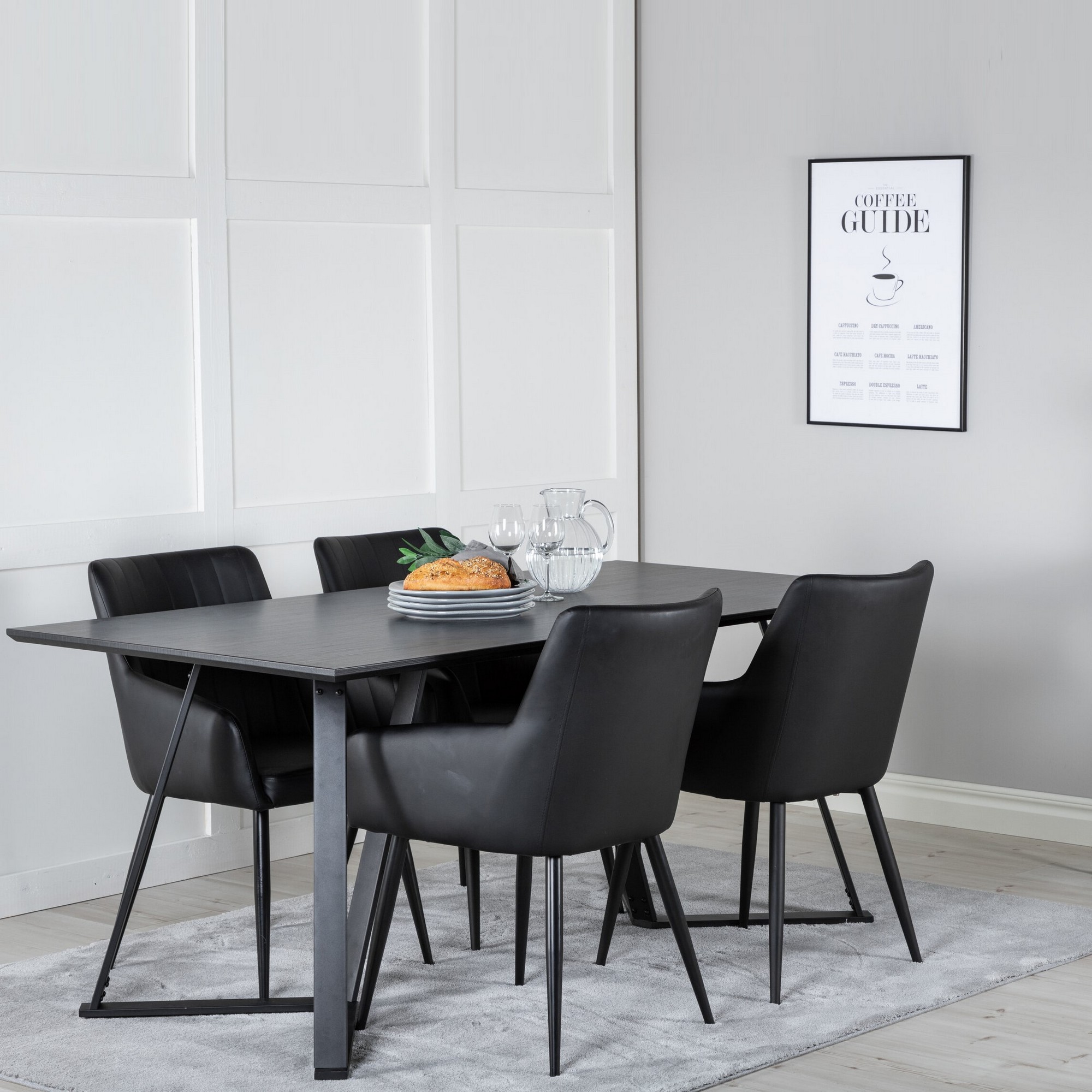Spisegruppe Venture Home Marina med 4stk Comfort Stoler