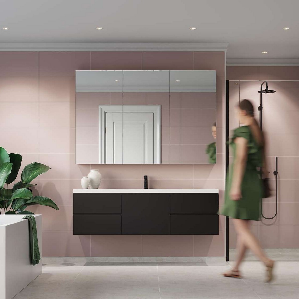 Baderomspanel Fibo 5218-M6030 Dusky Pink