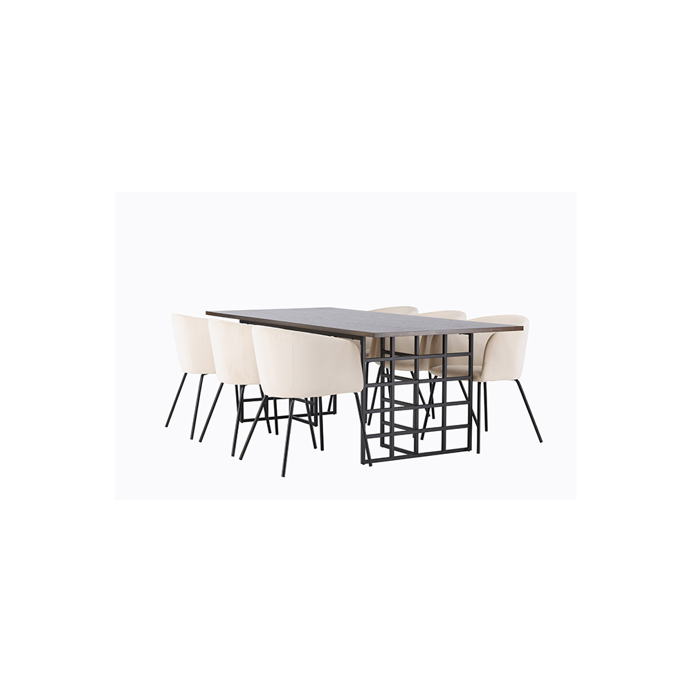 Spisegruppe Venture Home Ystad med 6 stk Berit Stoler