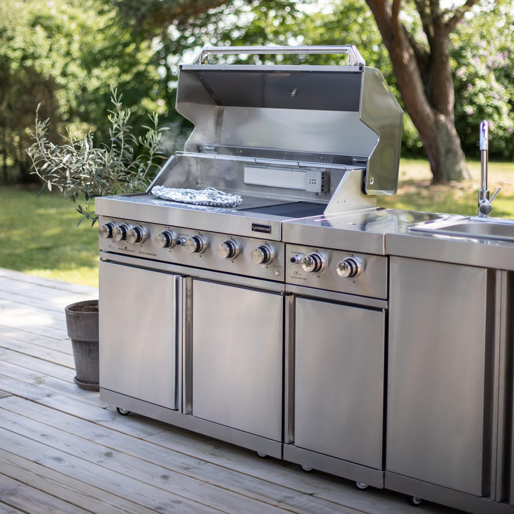 Modul med doble sidebrennere MyOutdoorKitchen Stainless Collection
