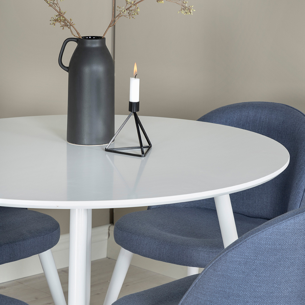 Spisegruppe Venture Home Plake med 4 Valentina Stoler Polyester Rundt