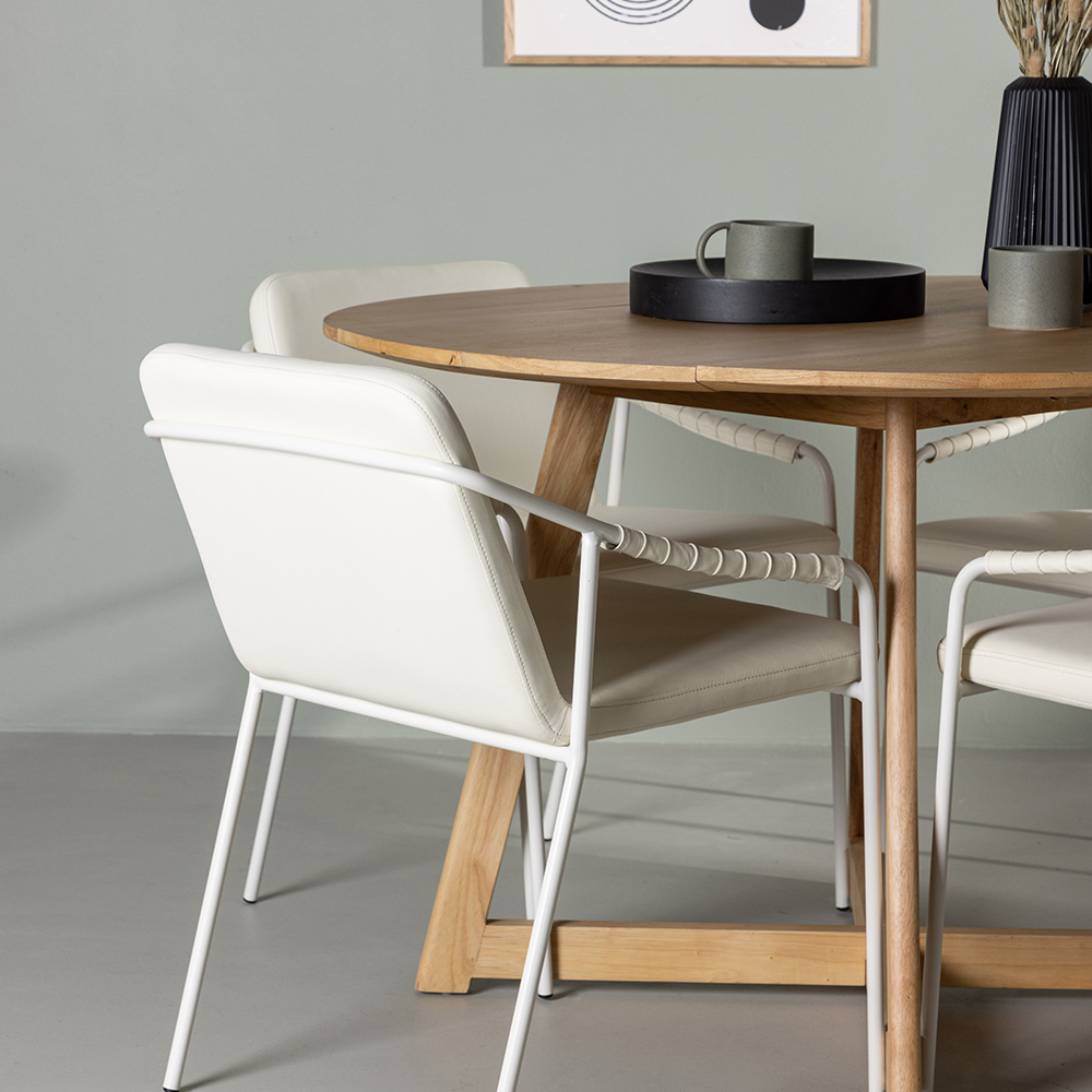 Spisegruppe Venture Home Yakidon Ø120 cm med 4 stk Tvist Stoler