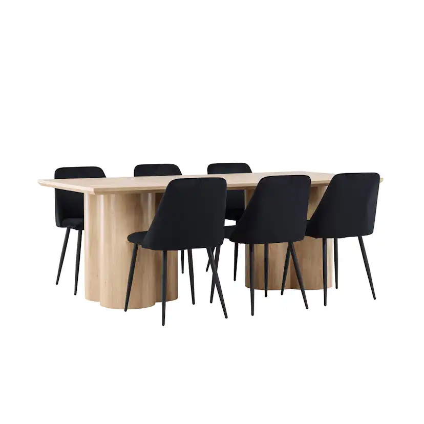 Spisegruppe Venture Home Olivia 210 med 6 stk Night Stoler
