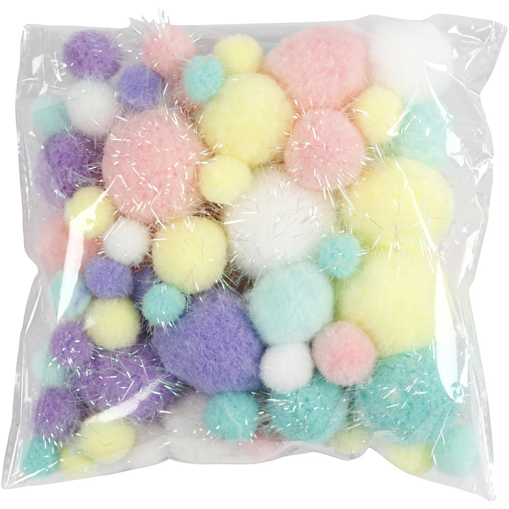 Pomponer Creativ Company D 15-40 mm Glitter 1 Pk